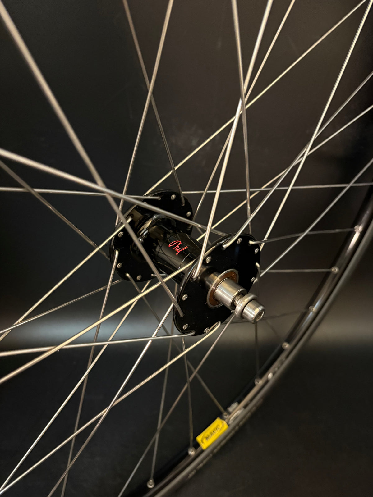 Mavic Open Pro Black / Phil Wood HF Front Wheel 32h