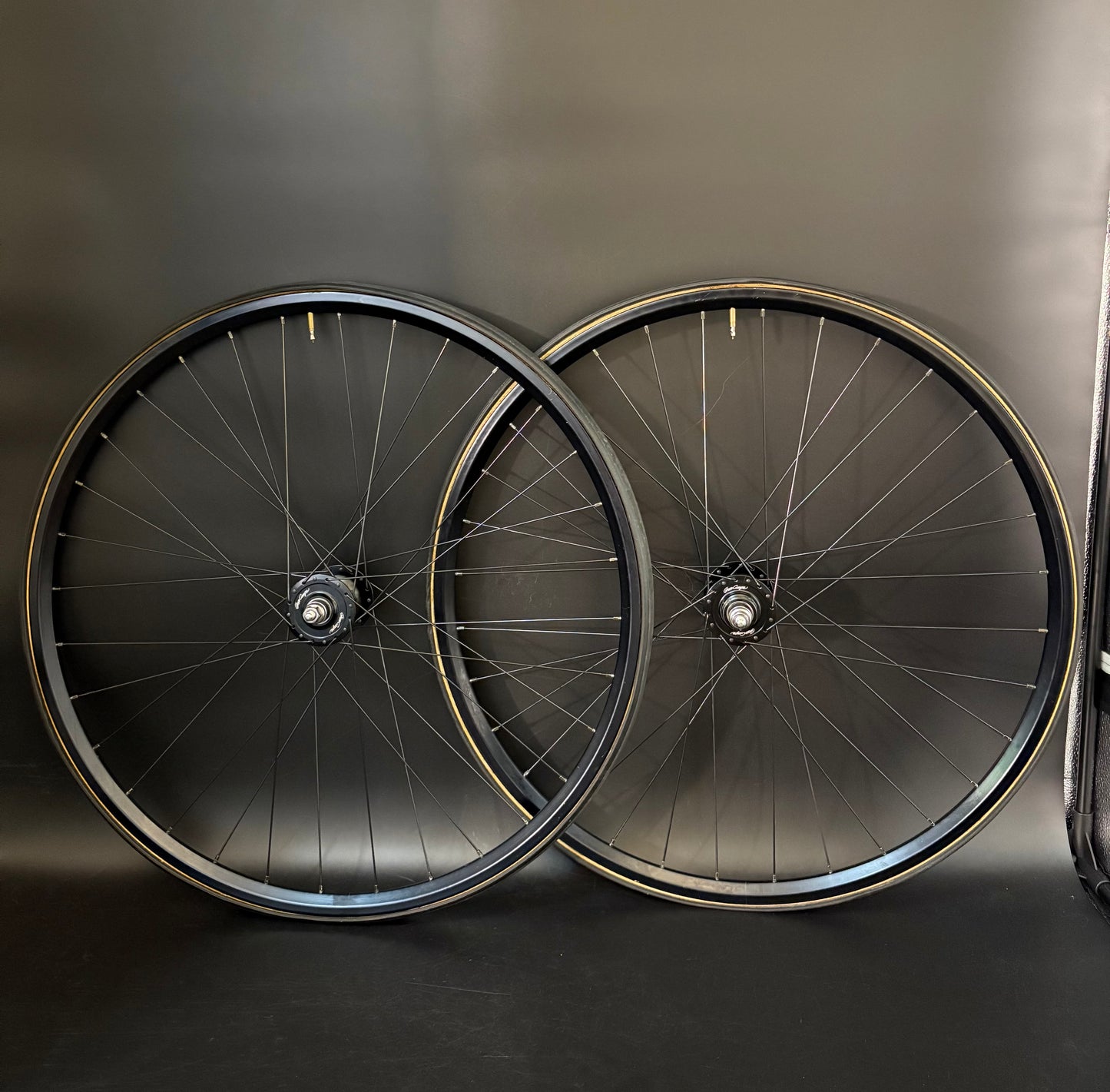 Unbranded Tubular Rims Black / Gran Compe HF Wheelset 32h