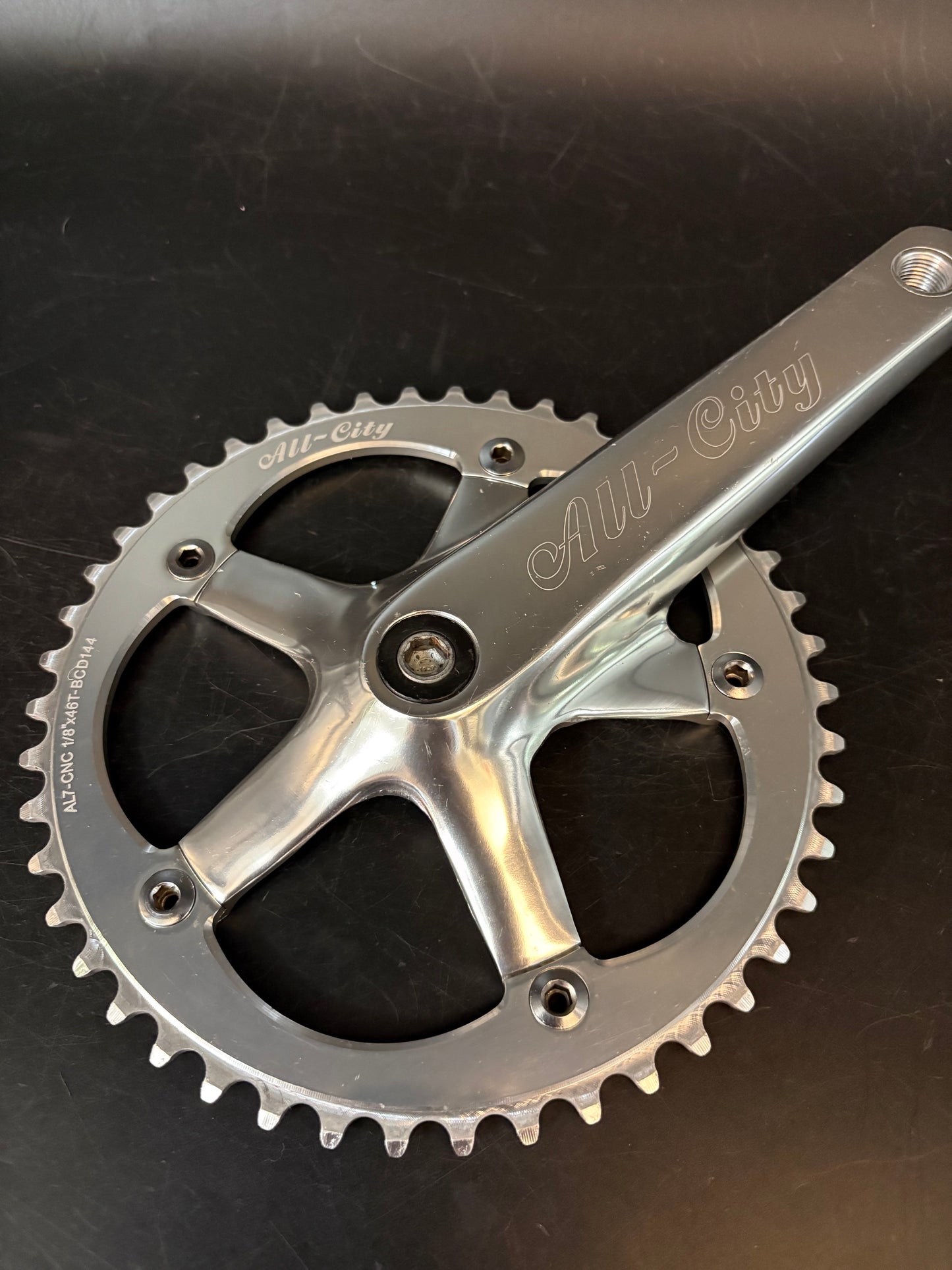 All City Crankset Silver 165mm 46t