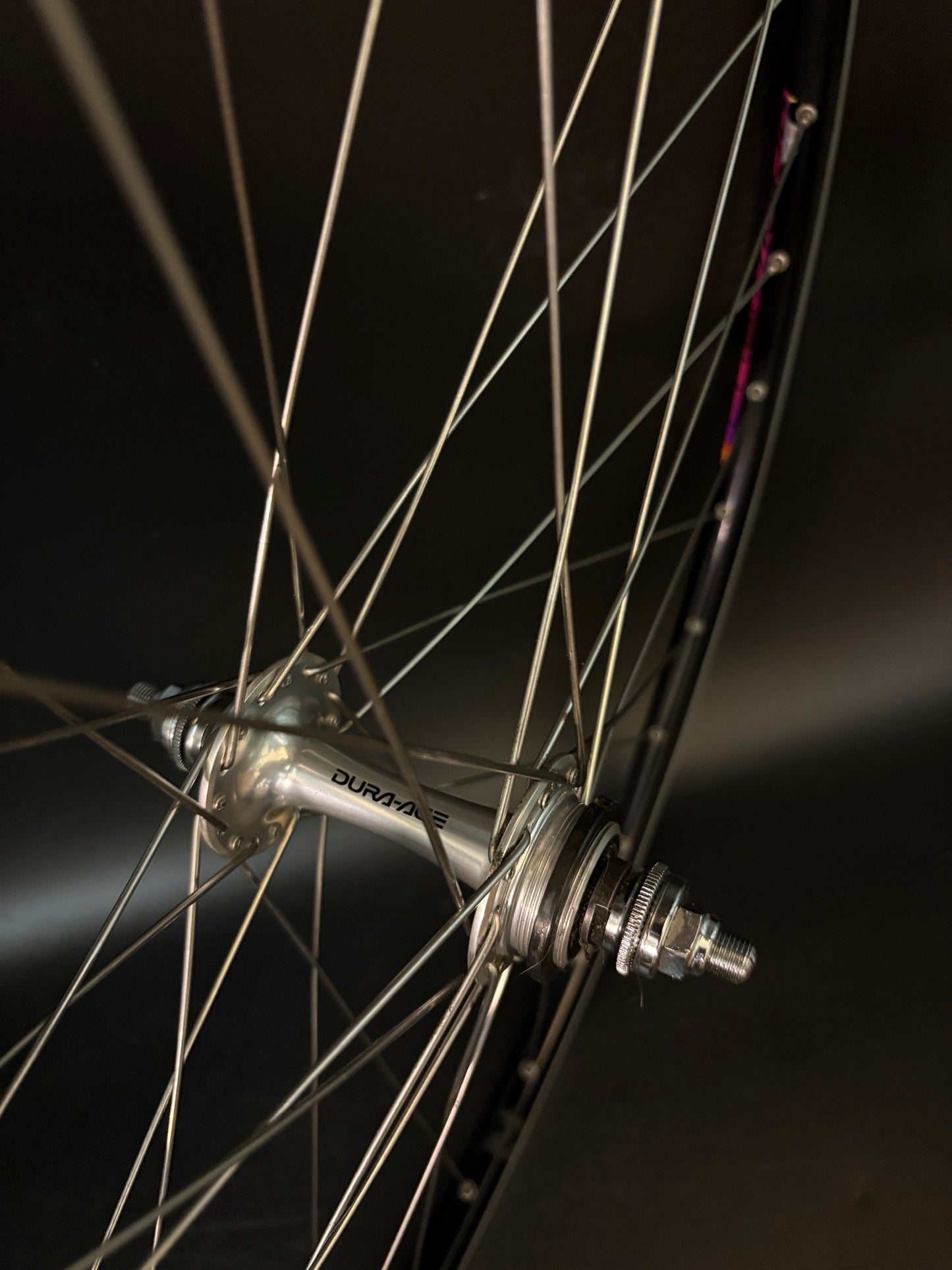 Mavic Open Pro Black Machined / Dura Ace 7710 Low Flange Wheelset 32h