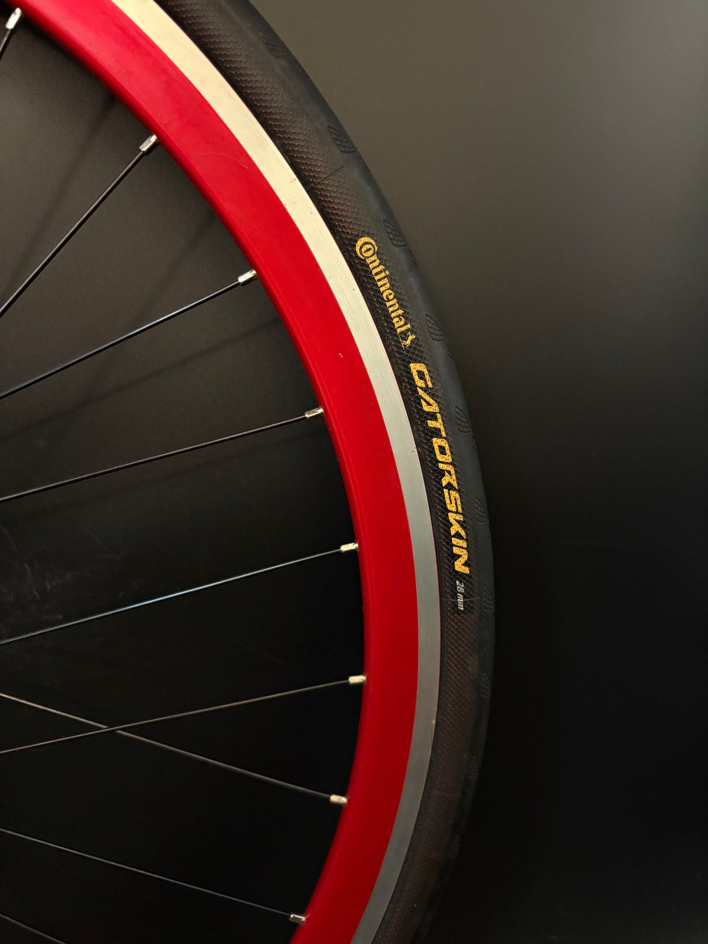 Velocity Deep V Red Machined / Phil Wood Wheelset Black 32h