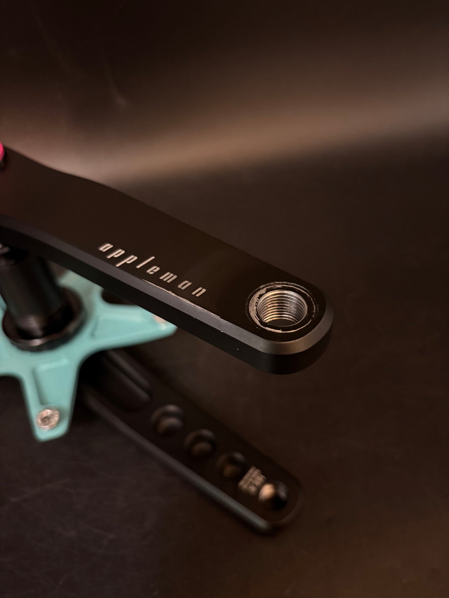 Appleman 2XR Track Cranks Black/Turquoise/Pink 165mm