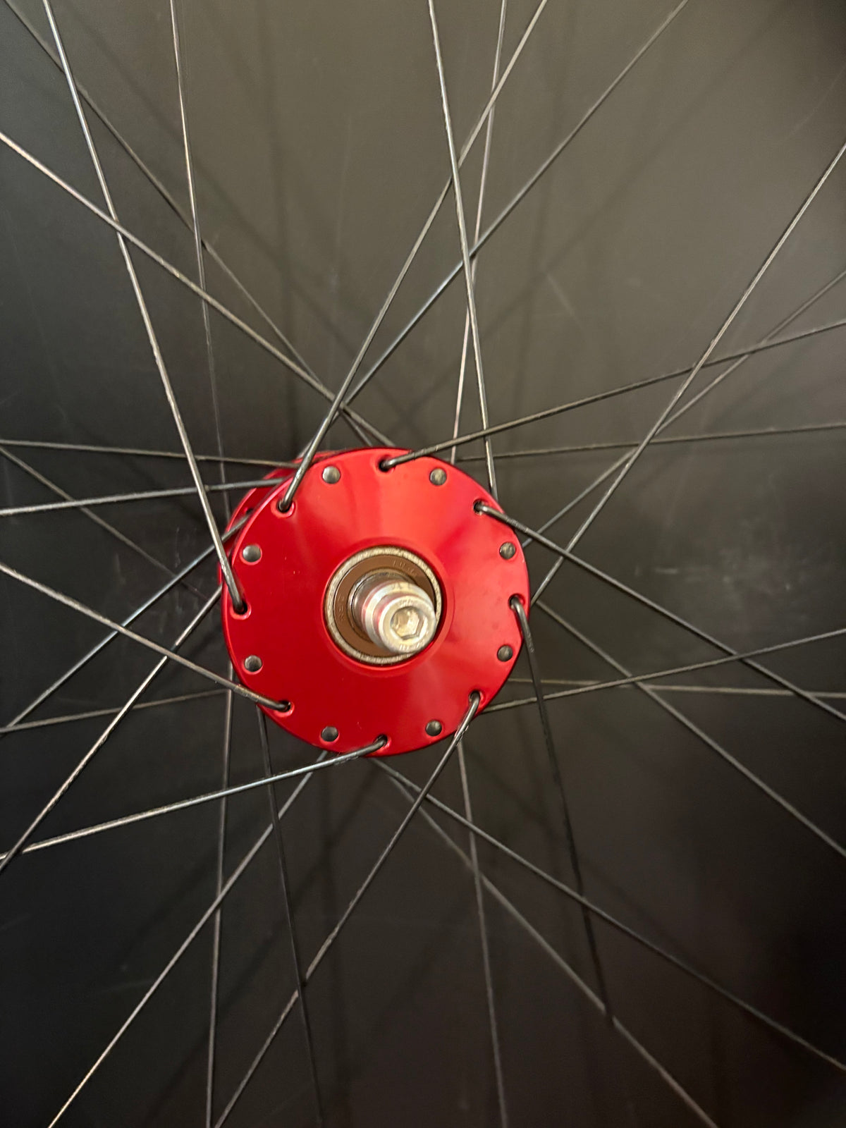 Velocity Deep V / Phil Wood Wheelset Red 32h