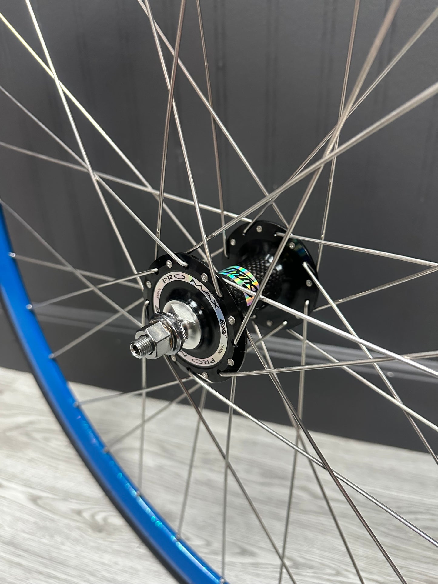 Deep V Blue Sparkle / Suzue CF Hubs Wheelset 32h Fixed/Fixed