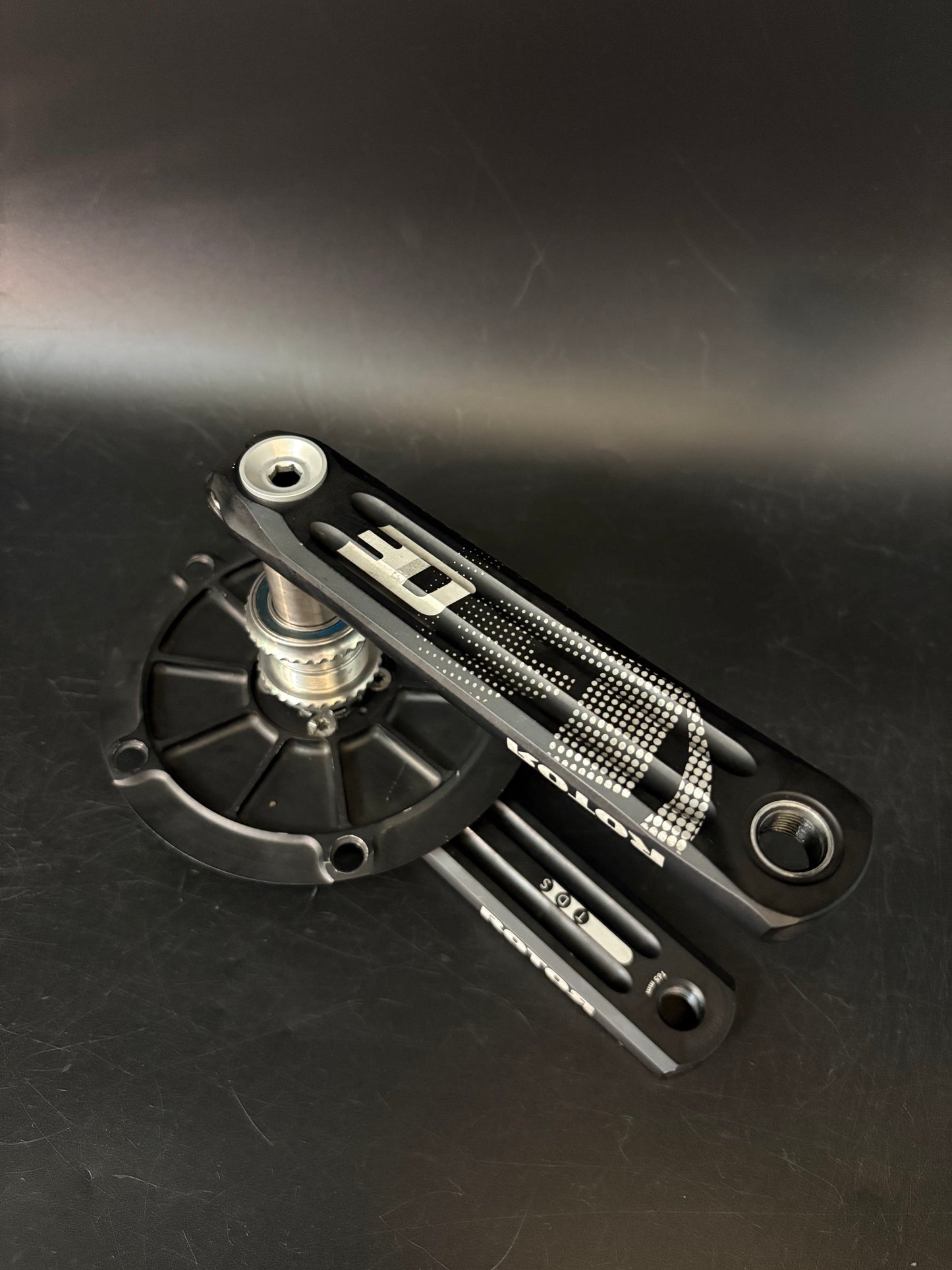 Rotor 3D Track Cranks Black 165mm
