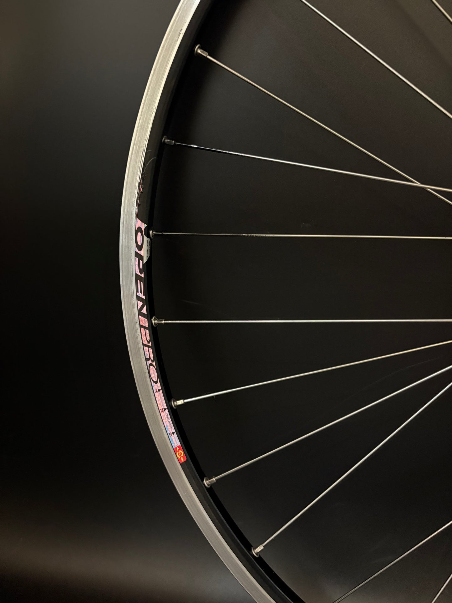 Mavic Open Pro Black Machined / Dura Ace 7710 Low Flange Wheelset 32h