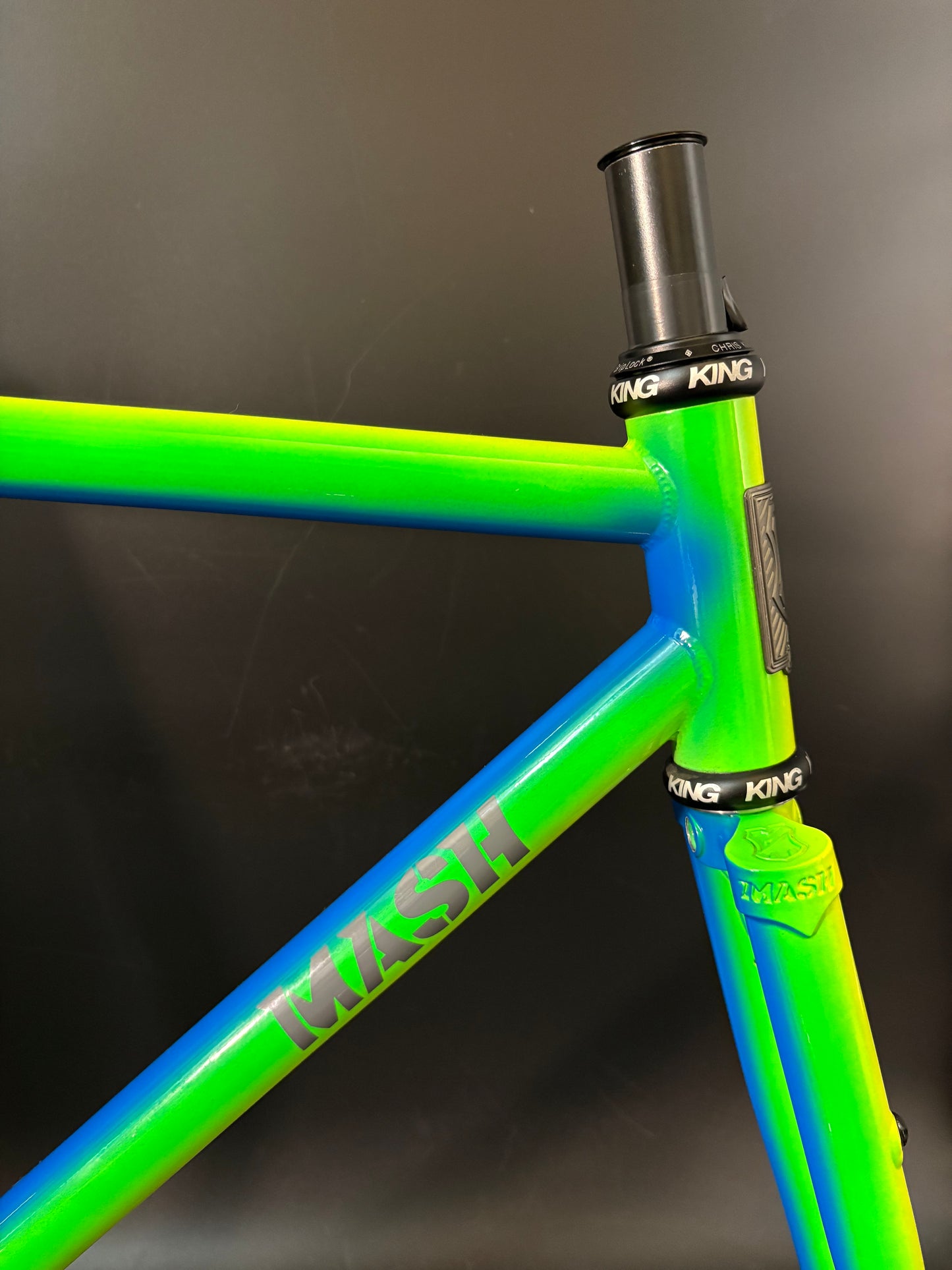 Mash Steel Frameset Neon Blue/Green Fade 53cm S
