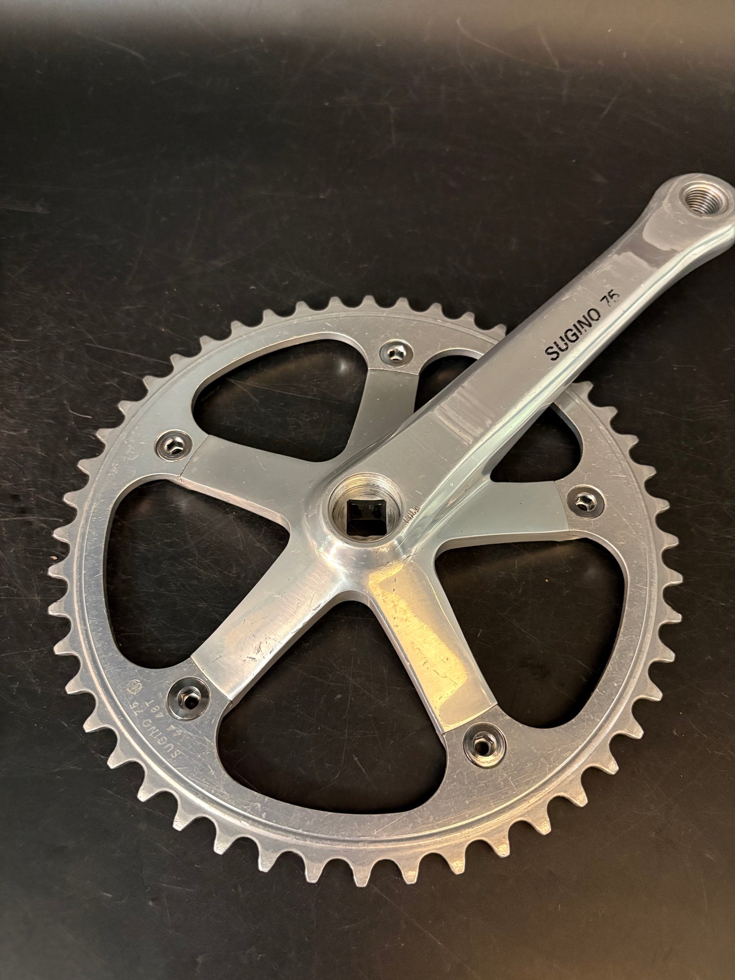 Sugino 75 Crankset Silver 175mm 48t