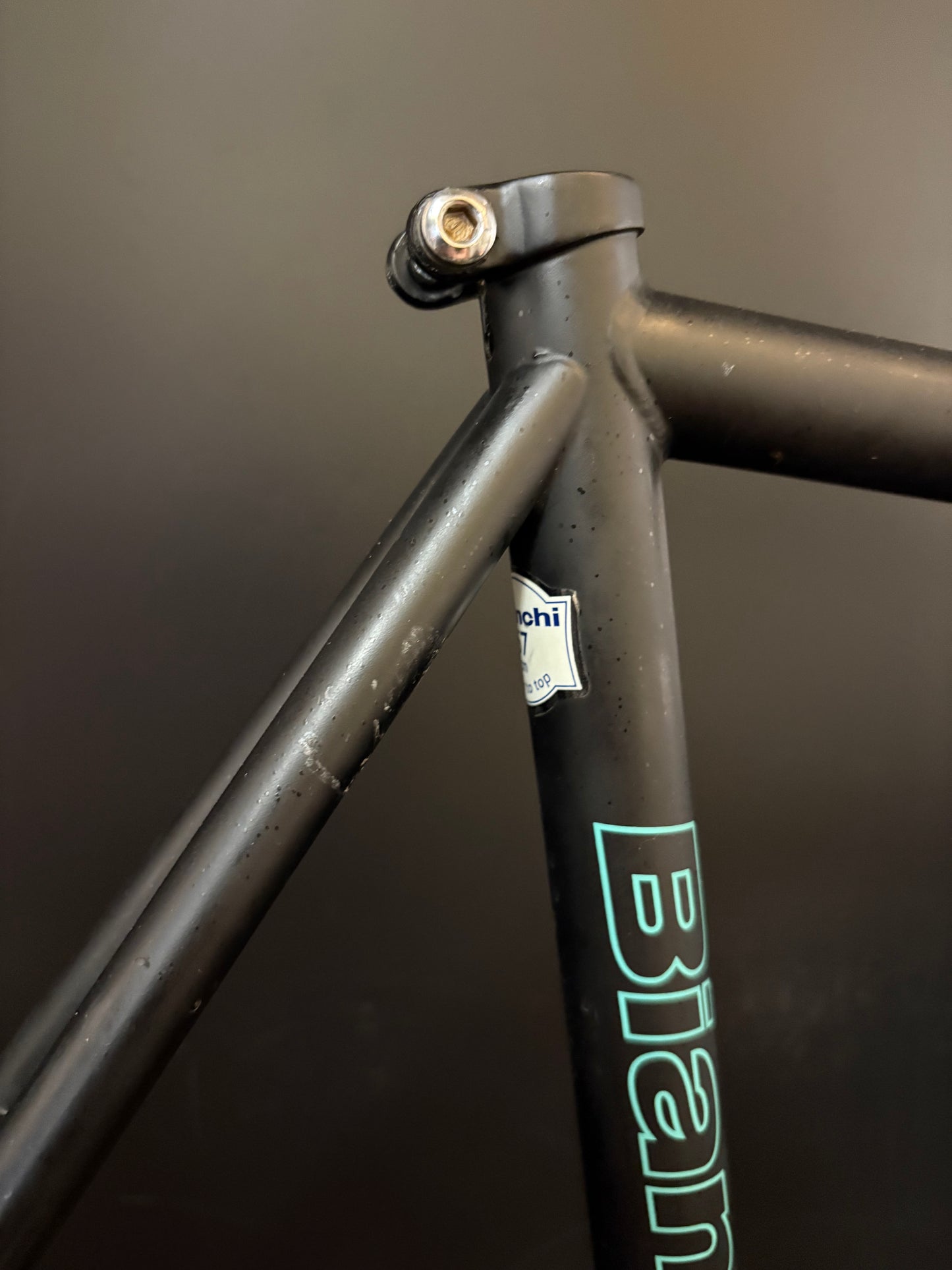 Bianchi Pista Frameset Black 57cm w/ Crankset + Saddle