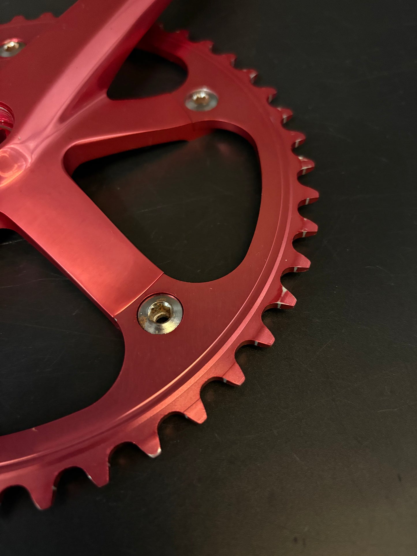 Sugino 75 Crankset Red 165mm 48t