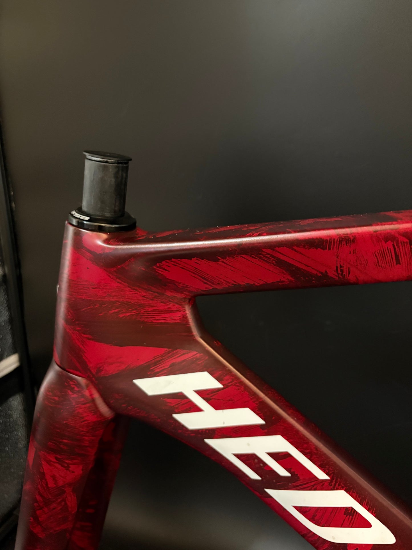 Hedrick Carbon Frameset Red Marble 50cm ST 56cm TT