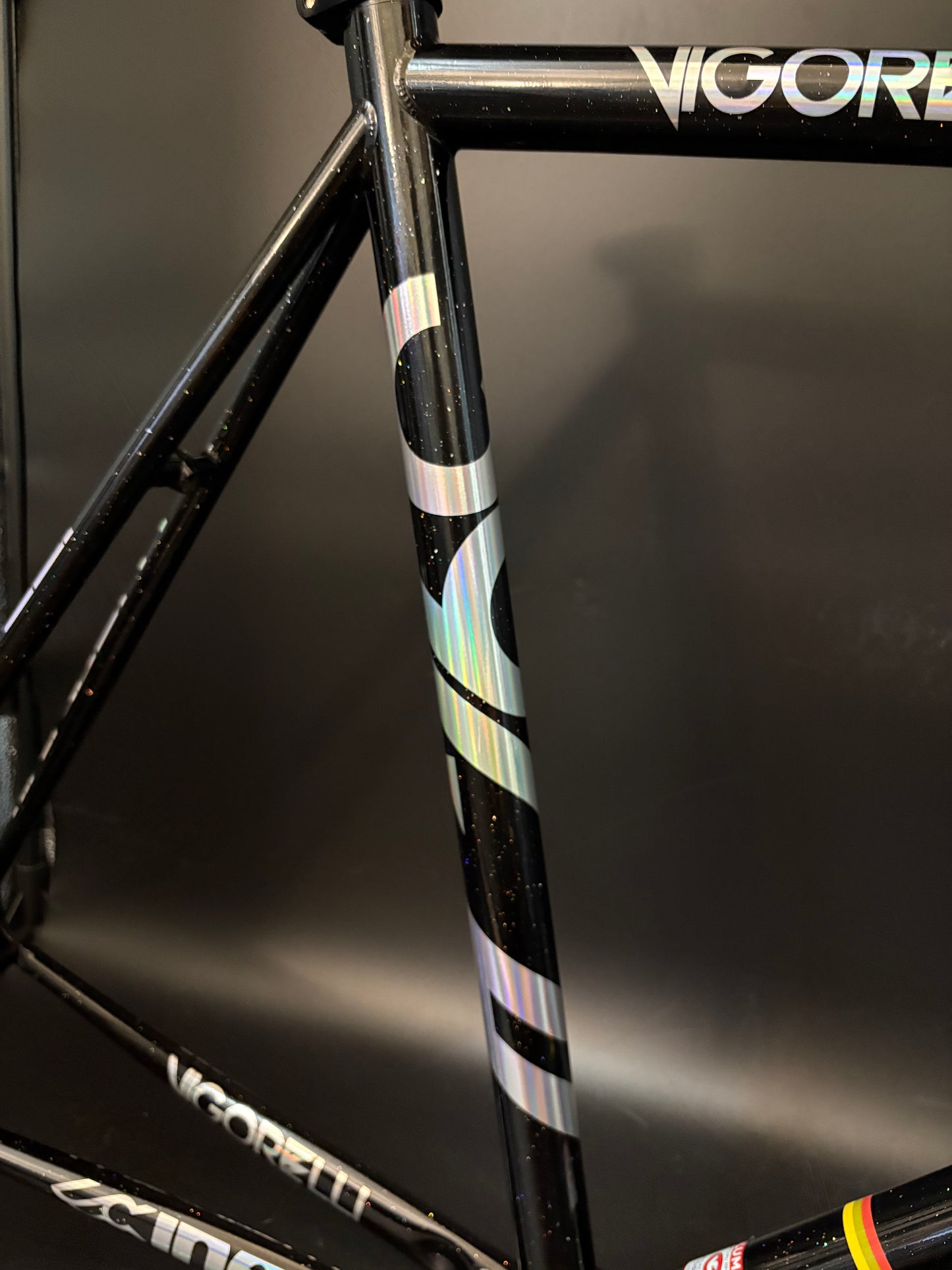 Cinelli Vigorelli Steel Frameset Black Sparkle L