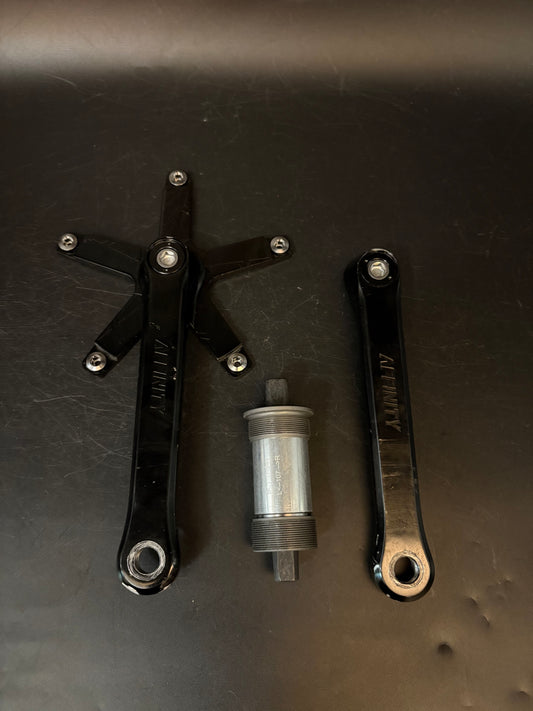 Affinity Pro Track Cranks Black 170mm