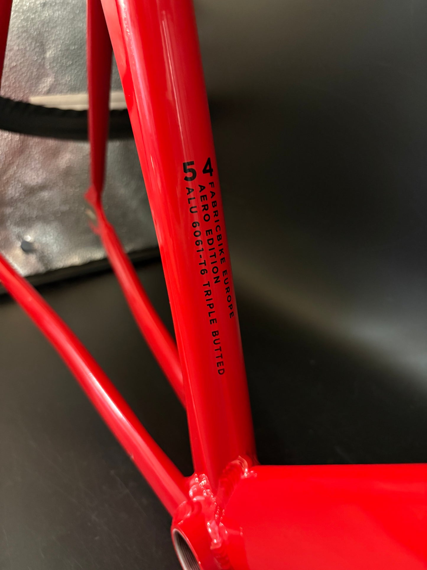 Fabricbike Aero Frameset Red 54cm w/ Stem + Drops