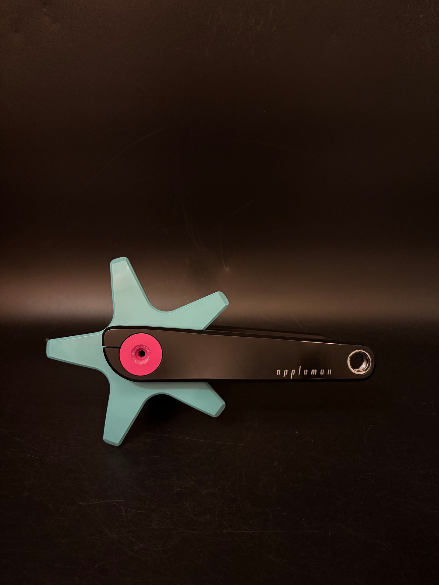 Appleman 2XR Track Cranks Black/Turquoise/Pink 165mm