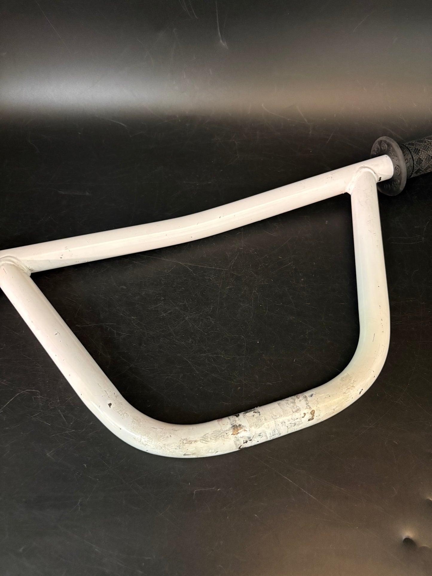 Unbranded BMX High Riser Handlebar White 650mm 22.2