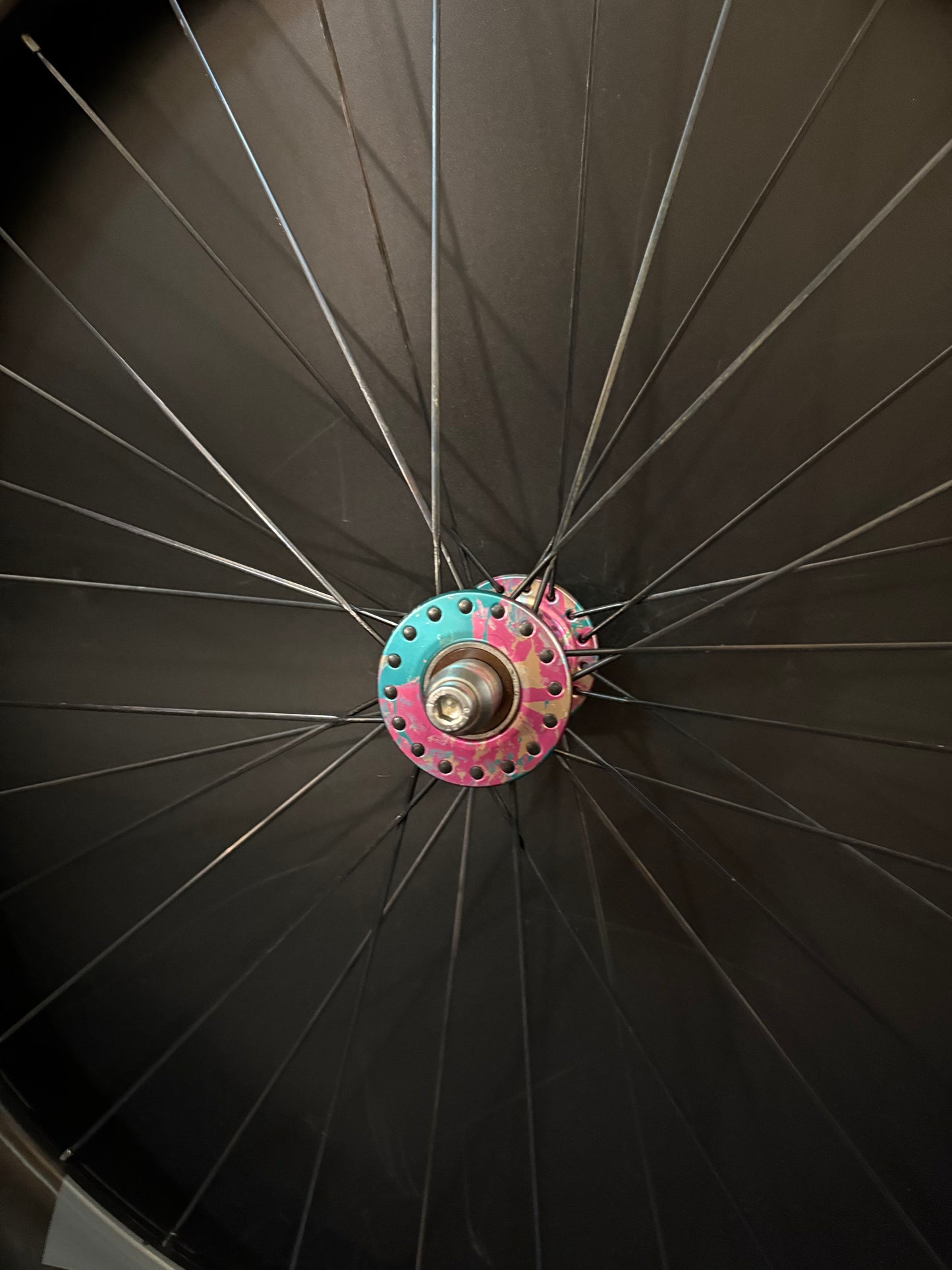 Honey Wheel Co Carbon Clincher 60mm / Phil Wood x Mash SF Pink Splatter LF Wheelset 32/28h