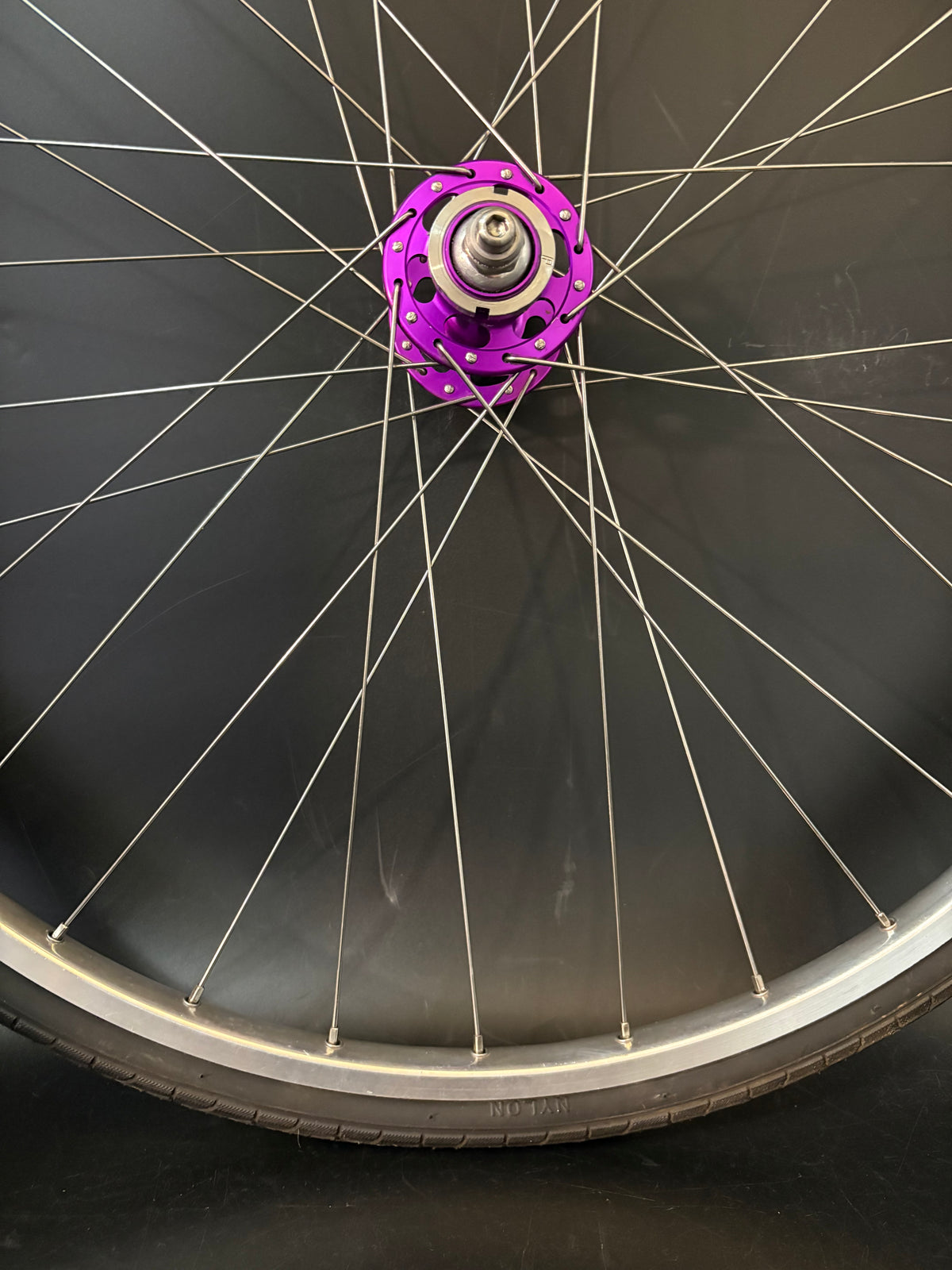 H Plus Son Tb14 Silver / Paul Components Purple Wheelset 32h