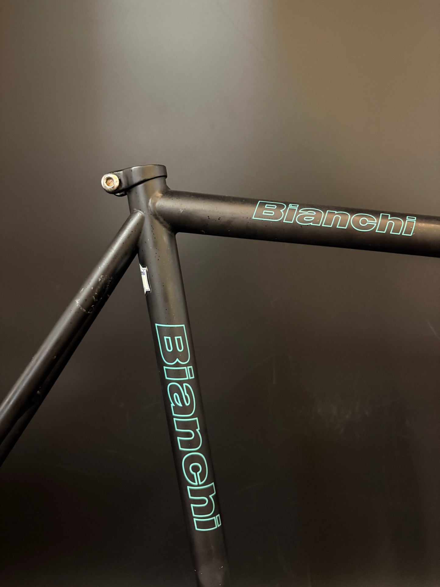 Bianchi Pista Frameset Black 57cm w/ Crankset + Saddle