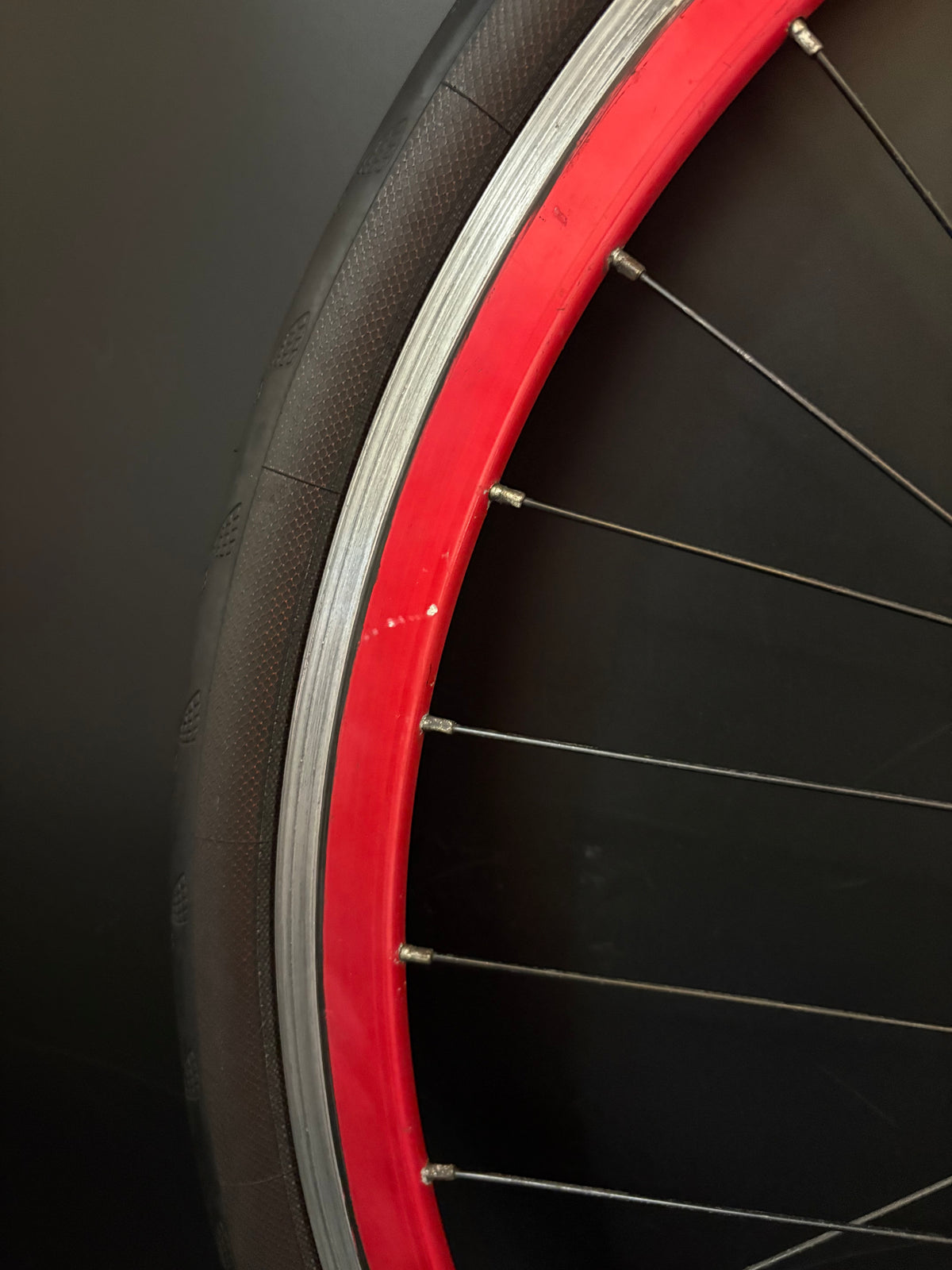 Velocity Deep V / Phil Wood Wheelset Red 32h