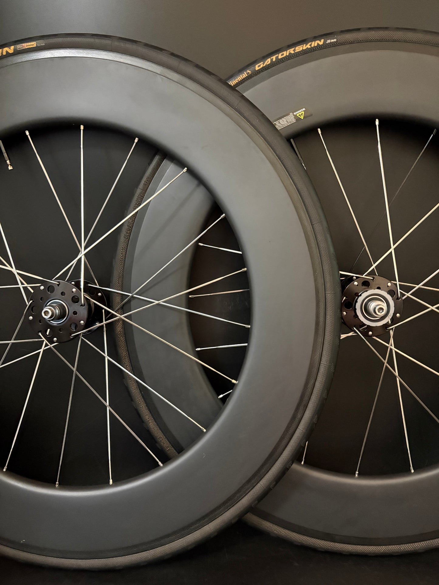 Unbranded Carbon 88mm / Phil Wood Pro Wheelset Black 20h