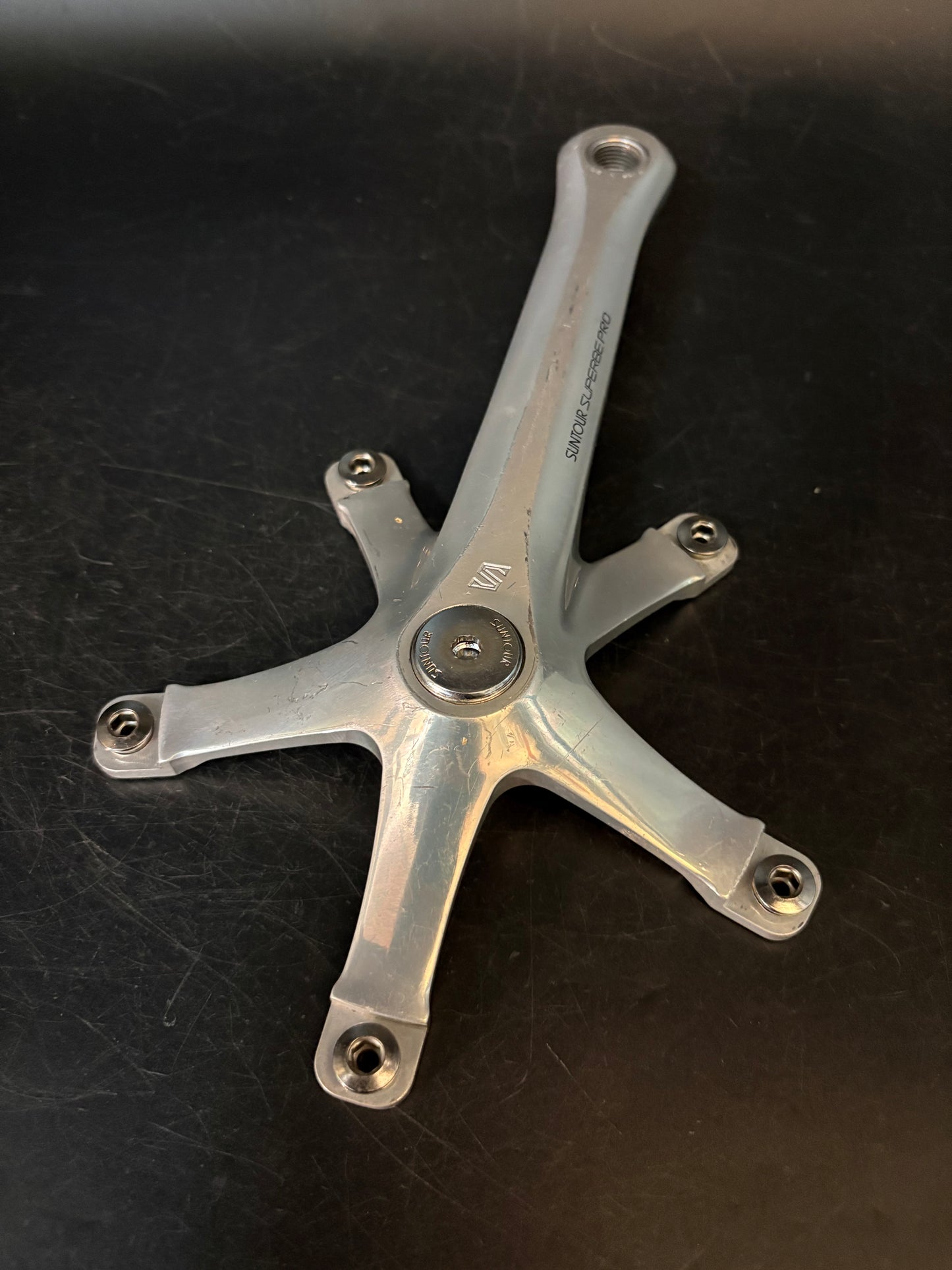 Suntour Superbe Crankset Silver 165mm