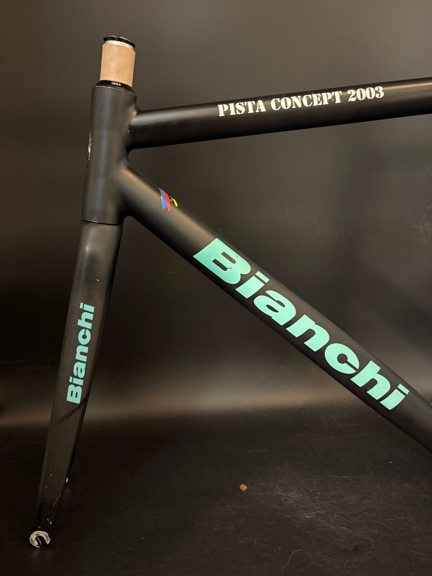 CRACKED Bianchi Pista Concept 2003 Frameset Black 55cm