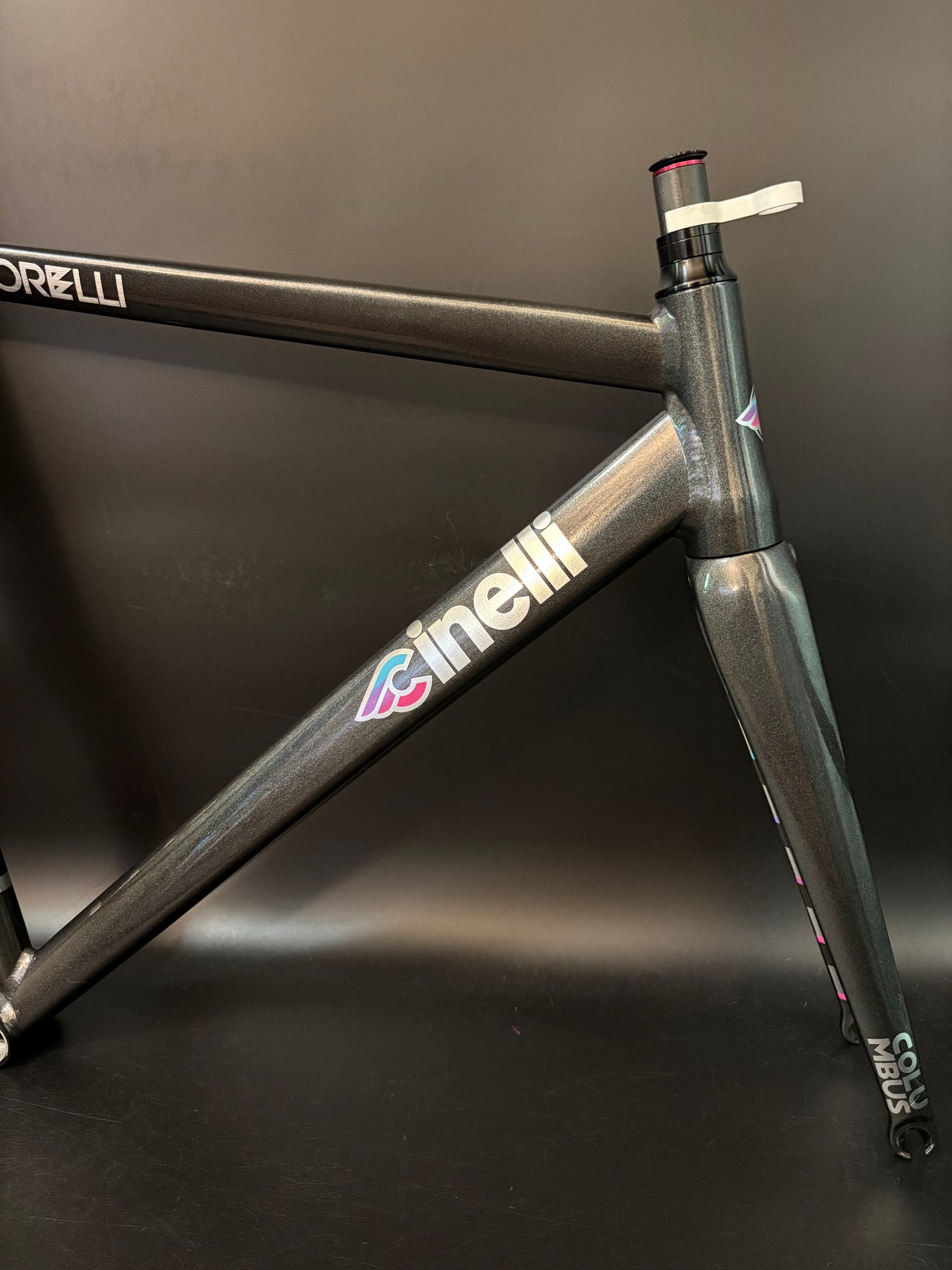 Cinelli Vigorelli 2024 Frameset Grey Rainbow Sparkle L