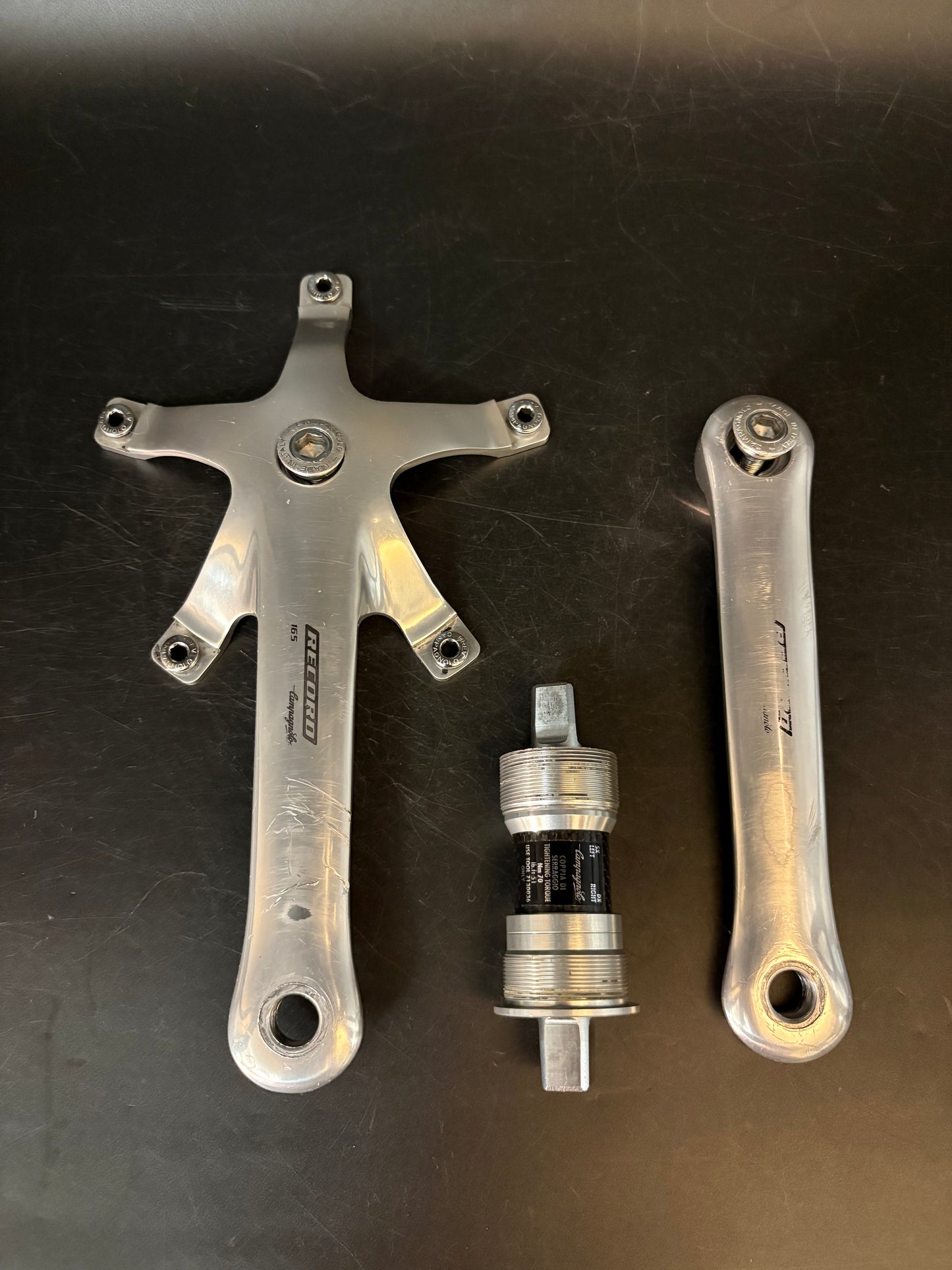 Campagnolo Record Pista Cranks Silver 165mm