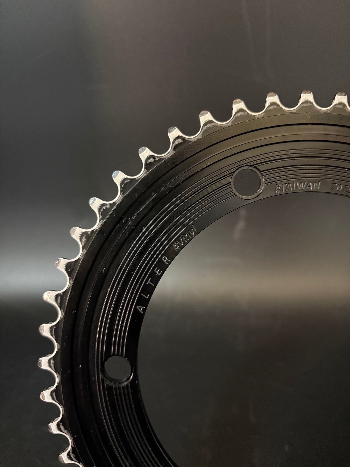 Alter Vinyl Chainring Black 49t
