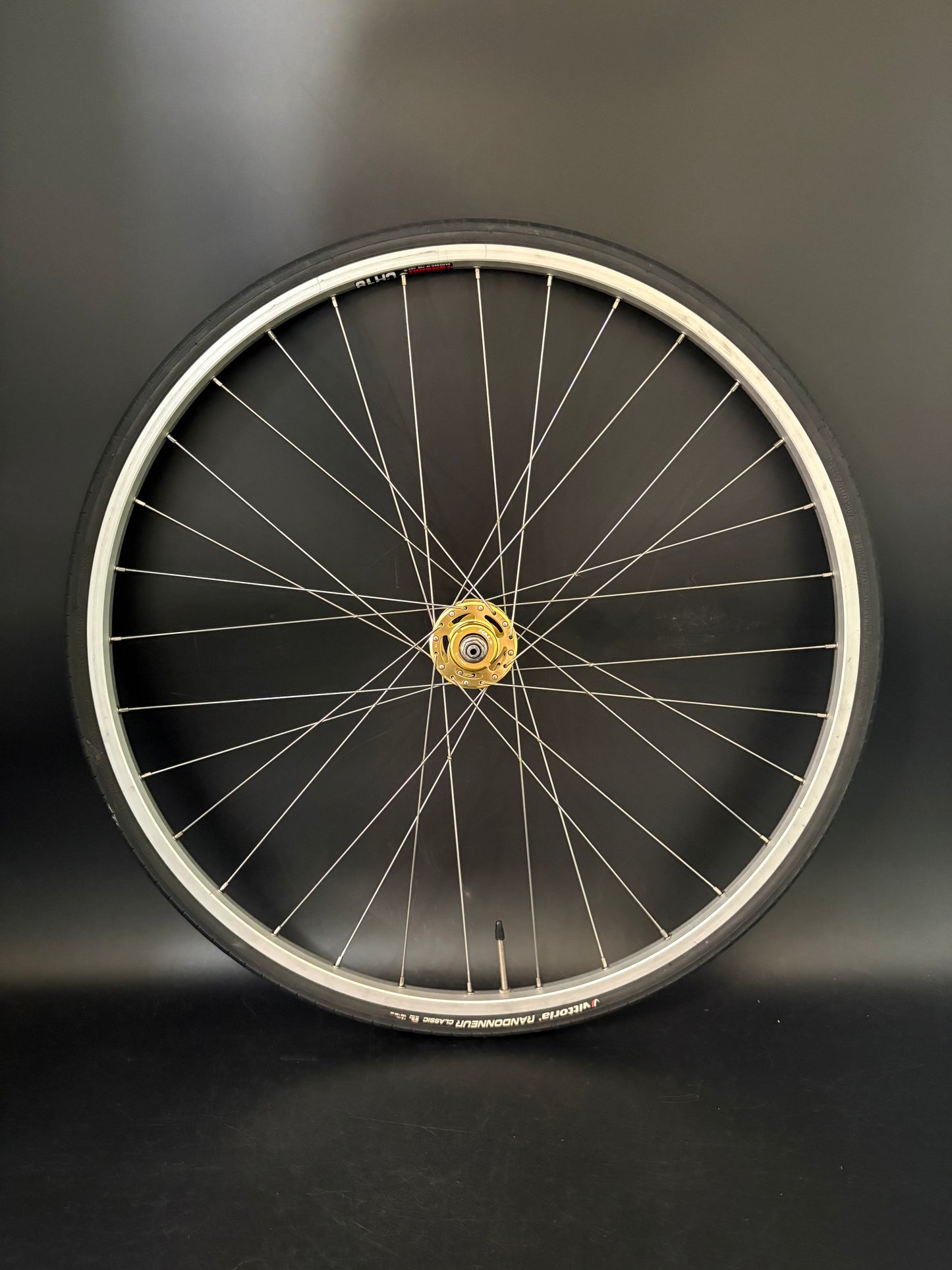 Sun Rims CR18 Silver / All City Gold Rear Wheel 32h