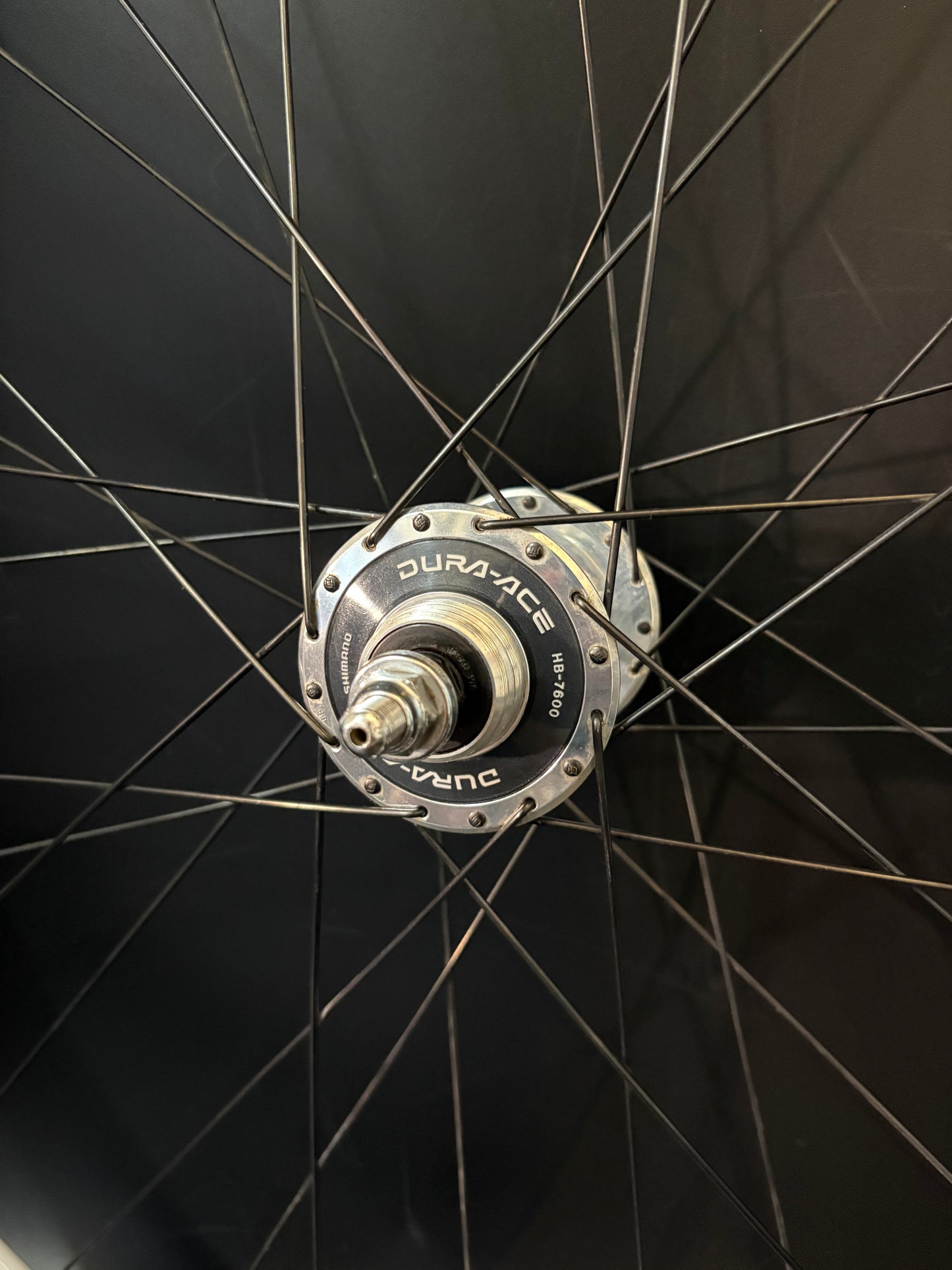 Velocity Deep V White / Dura Ace 7600 HF Rear Wheel 32h