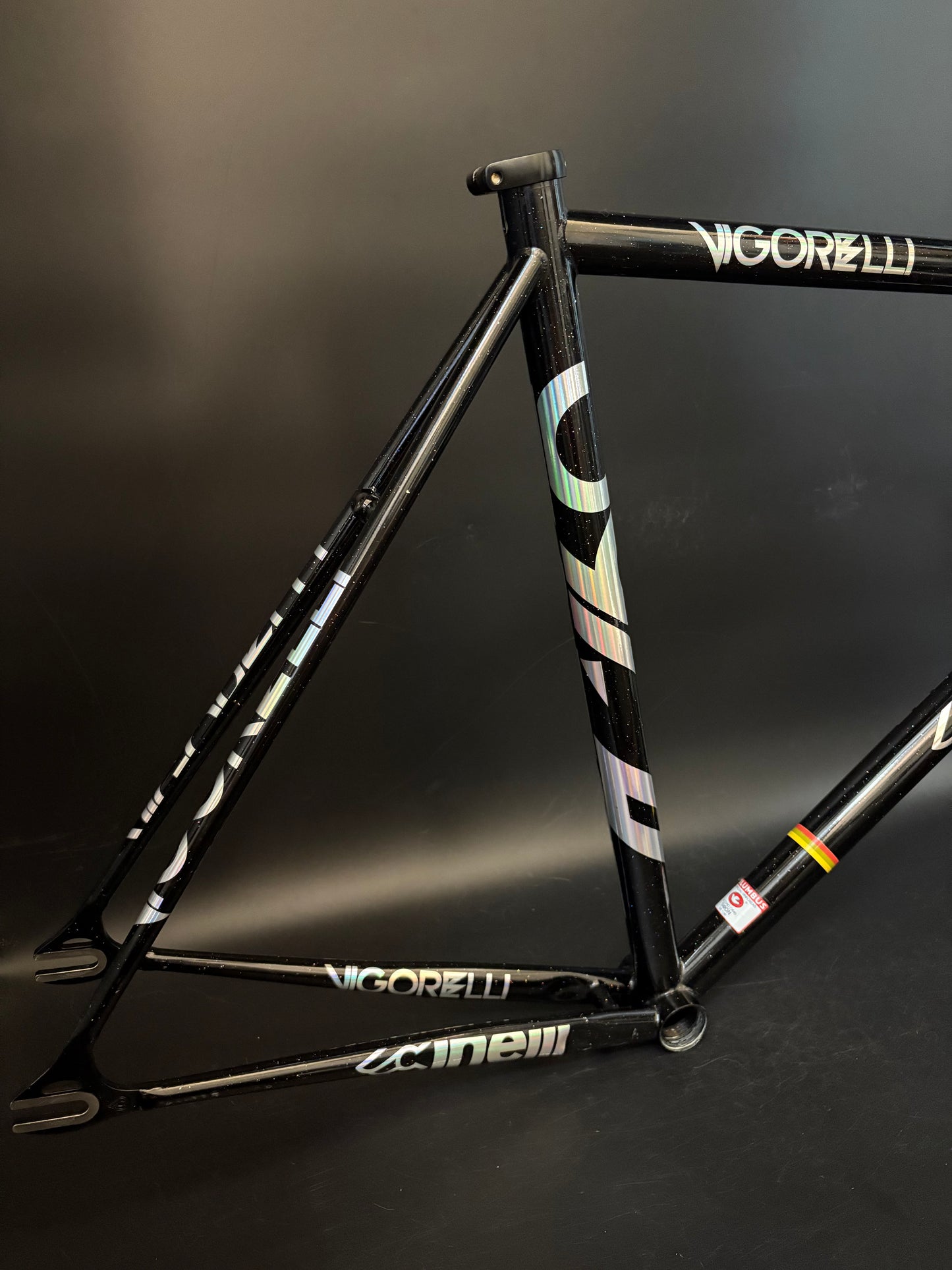 Cinelli Vigorelli Steel Frameset Black Sparkle L