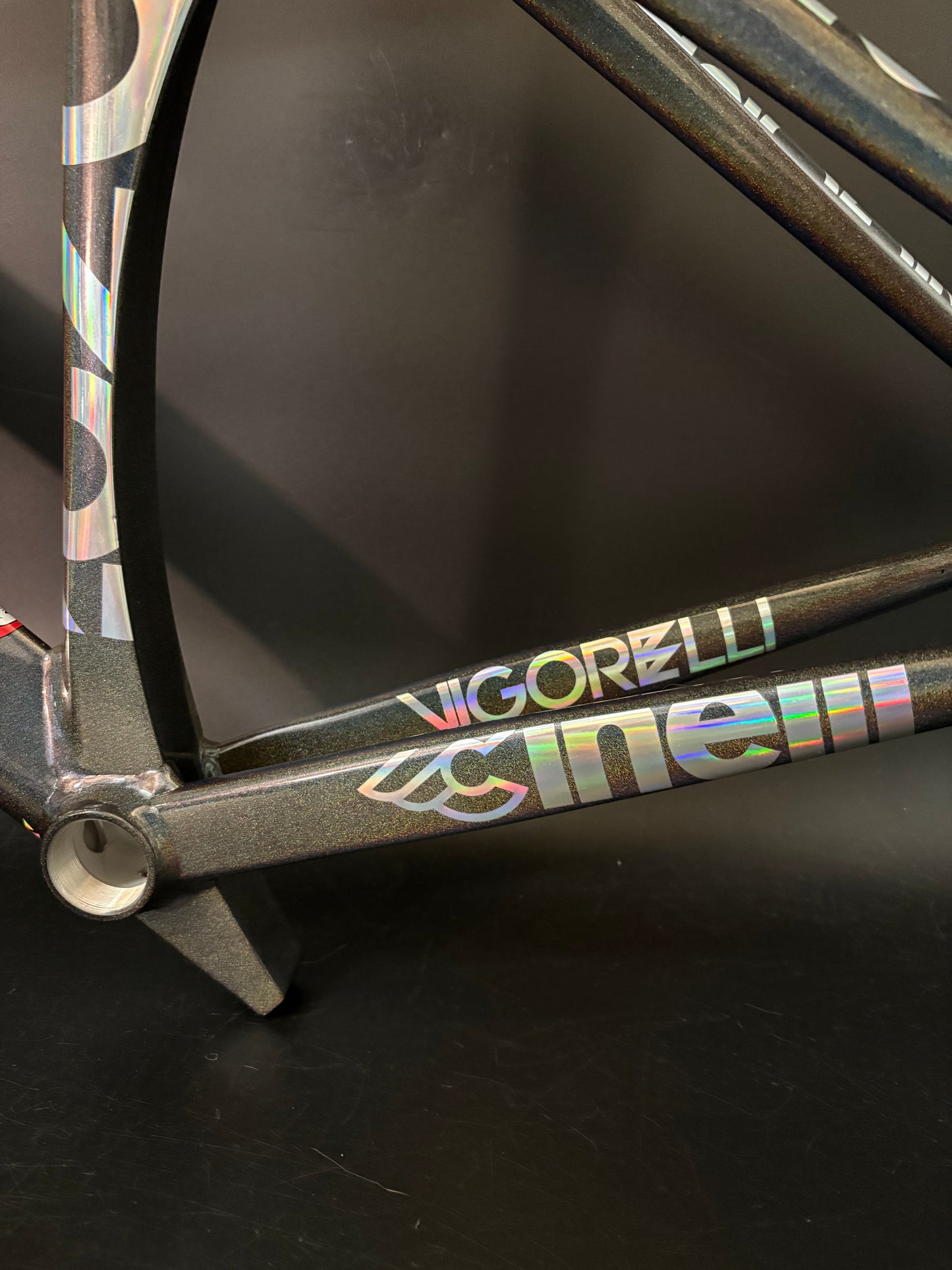 NEW Cinelli Vigorelli Shark Frameset Rainbow Sparkle 50cm XS