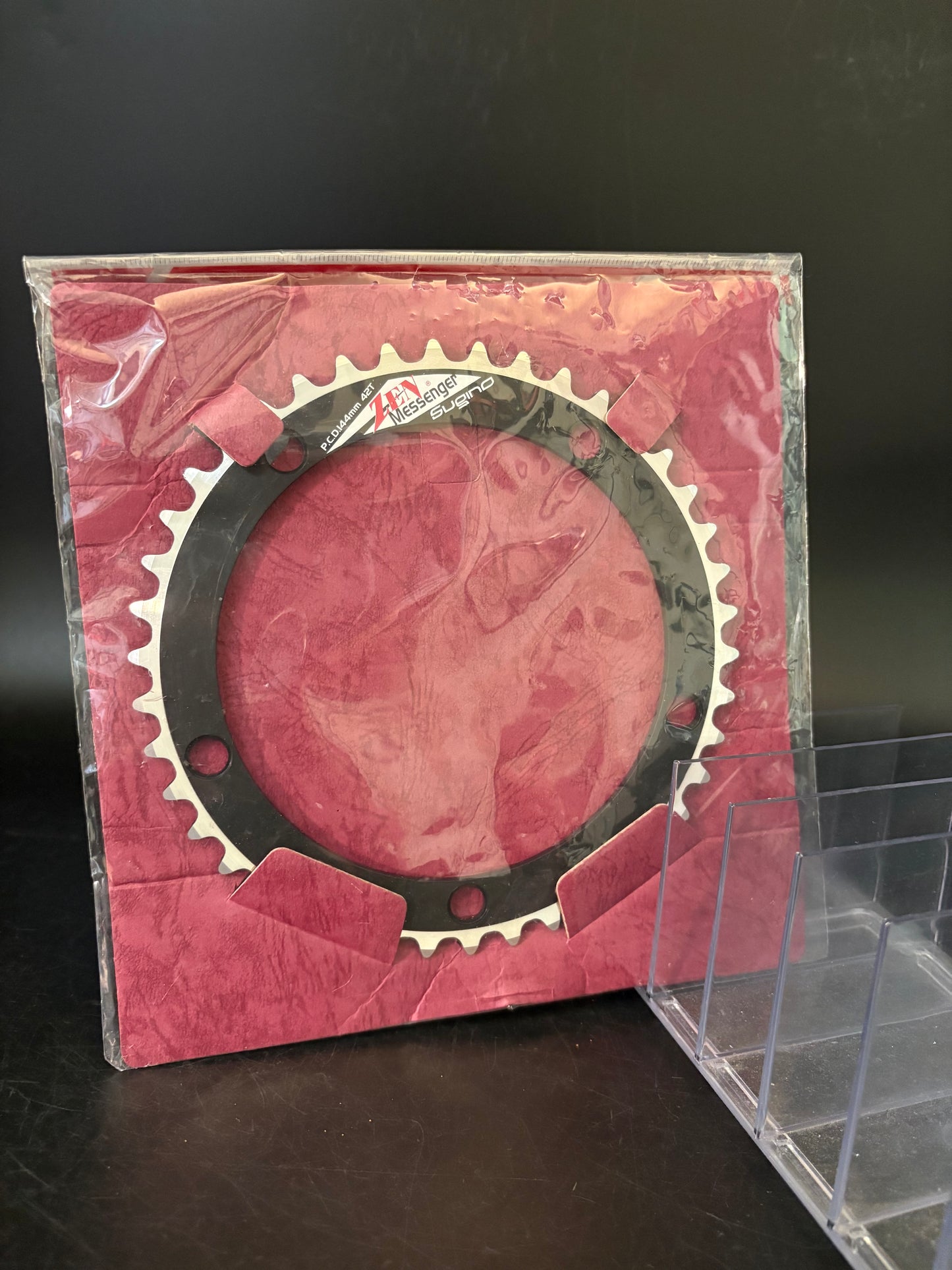 NEW Sugino Zen Messenger Chainring Black 42t