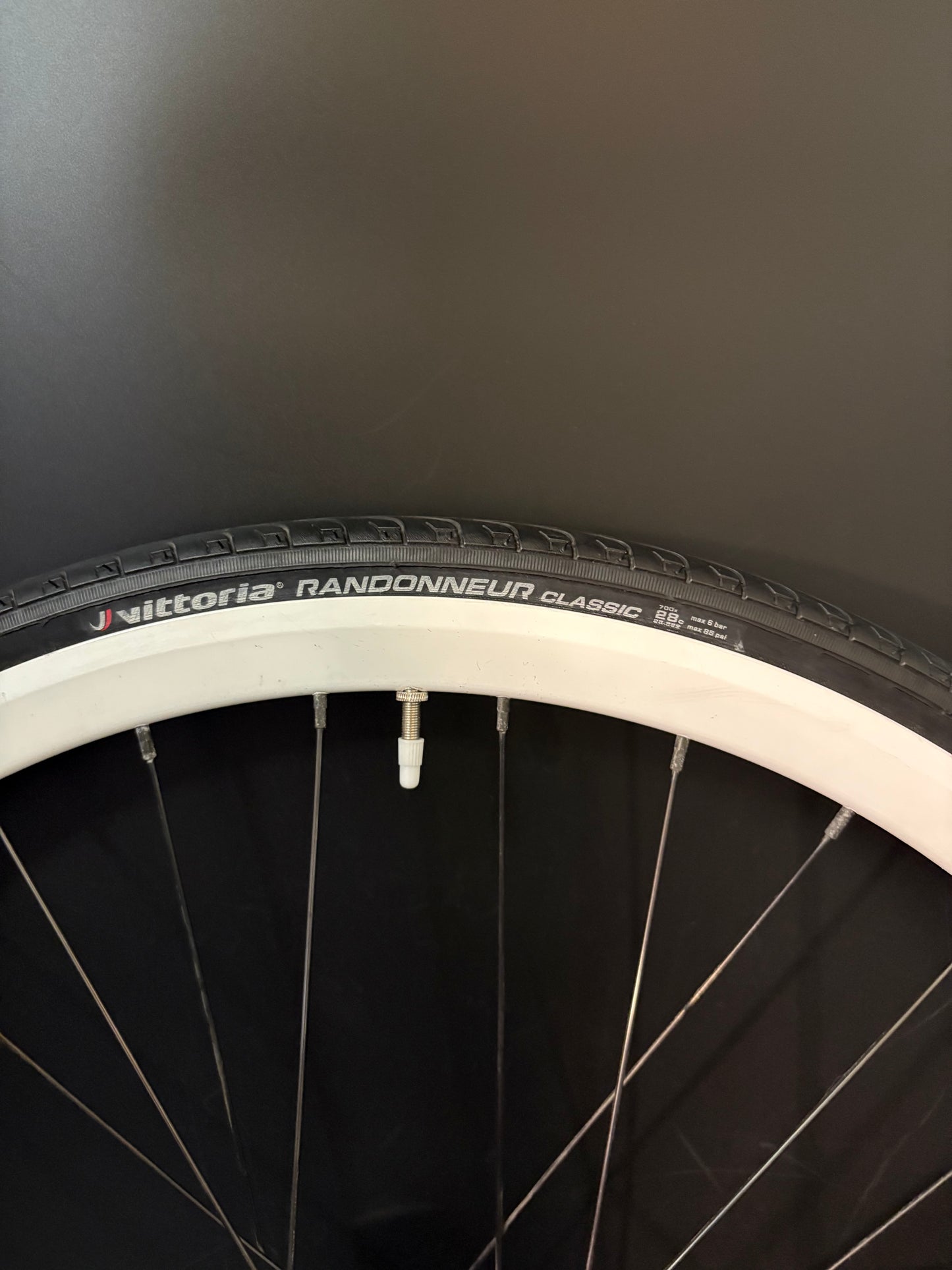 Velocity Deep V White / Dura Ace 7600 HF Rear Wheel 32h