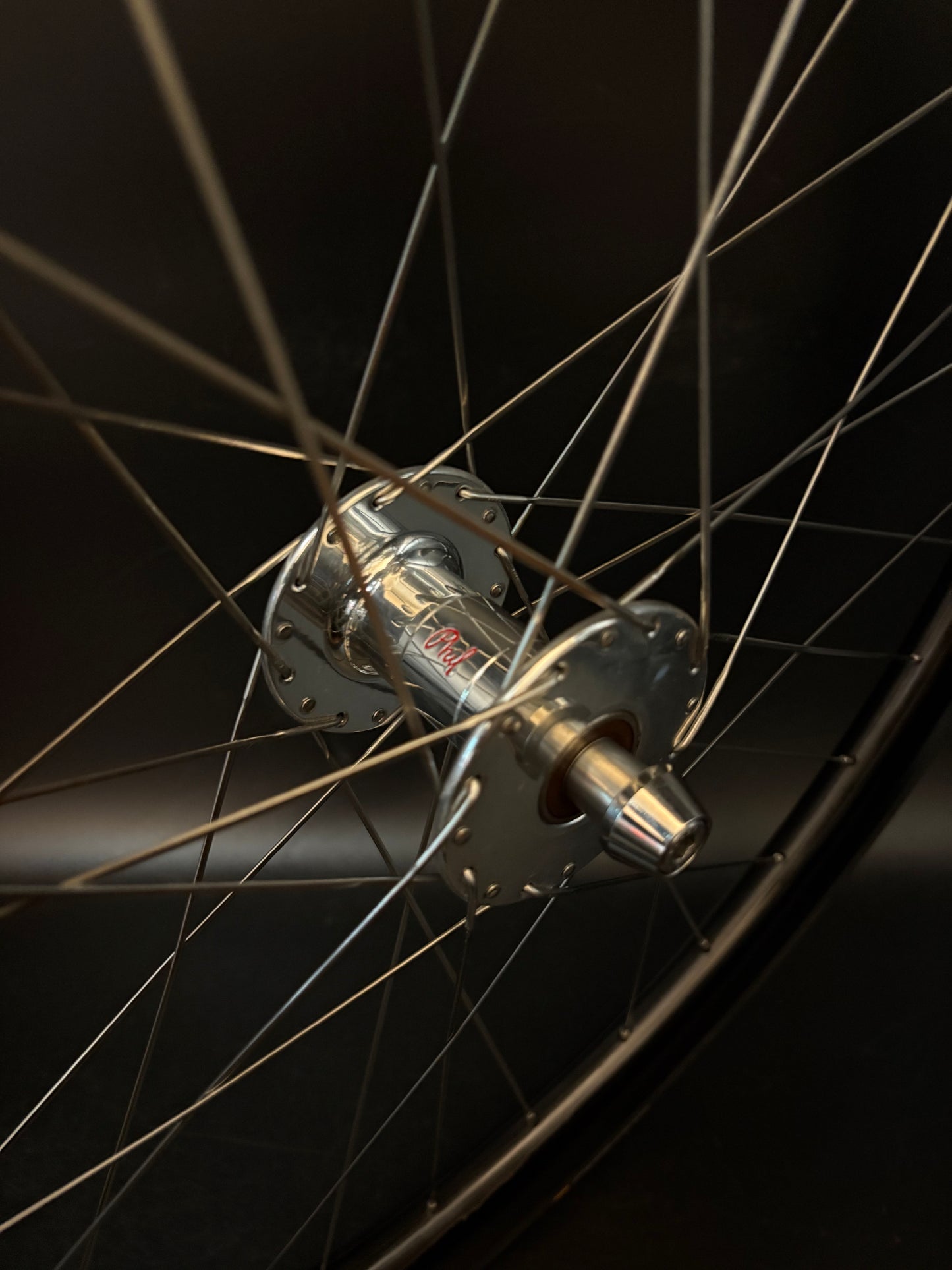 Track Lab Light Bicycle Custom Built Phil Wood Carbon Wheelset 32h