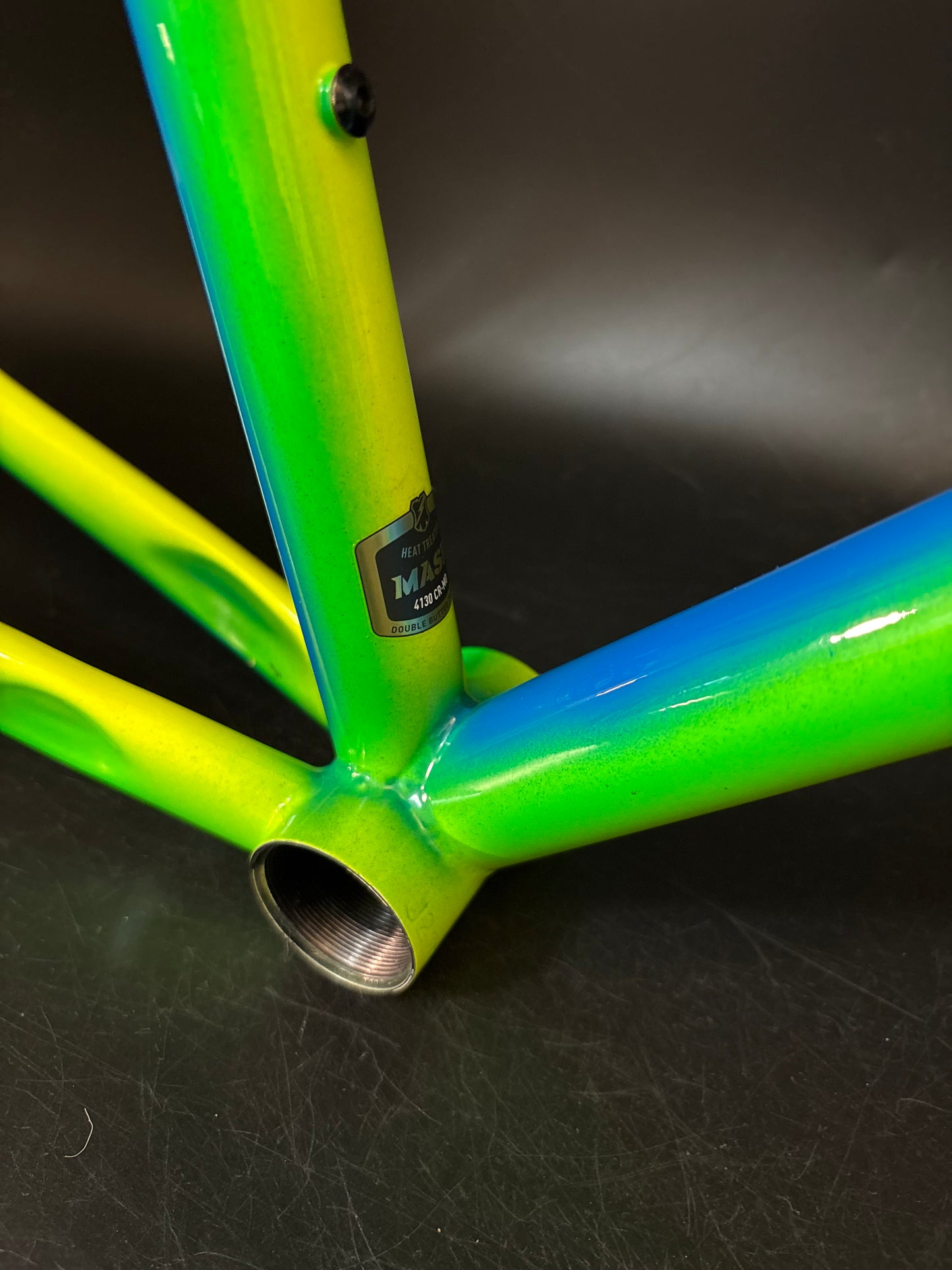 Mash Steel Frameset Neon Blue/Green Fade 53cm S