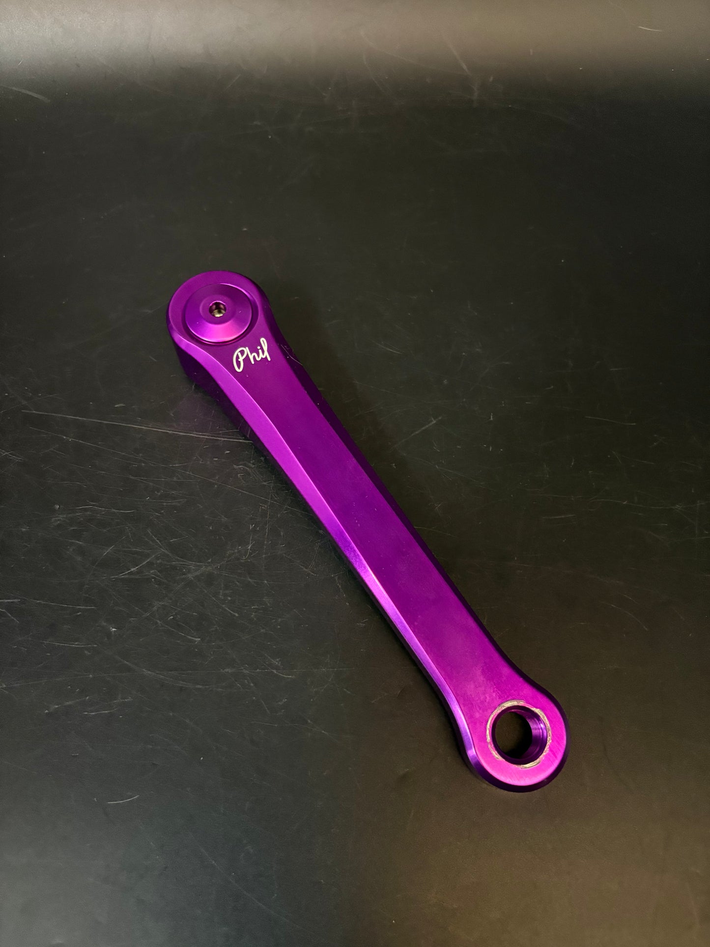 Phil Wood Track Crankset Purple 165mm 48t