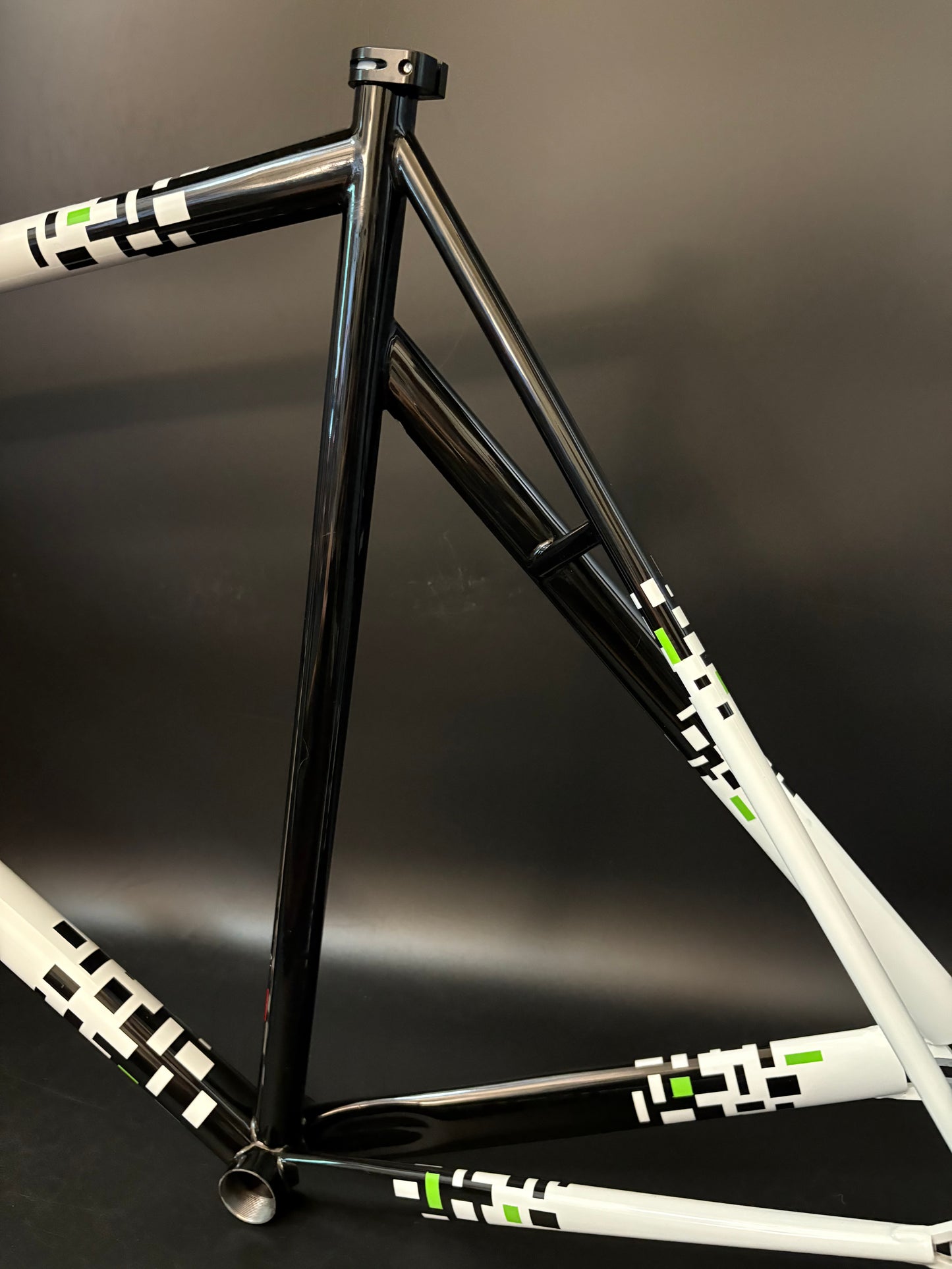 Weis Track Steel Frameset Black/White 58cm