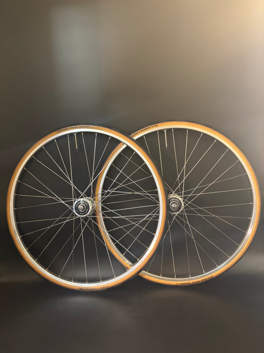 H Plus Son Tb14 / Dura Ace 7600 Wheelset Silver 32h