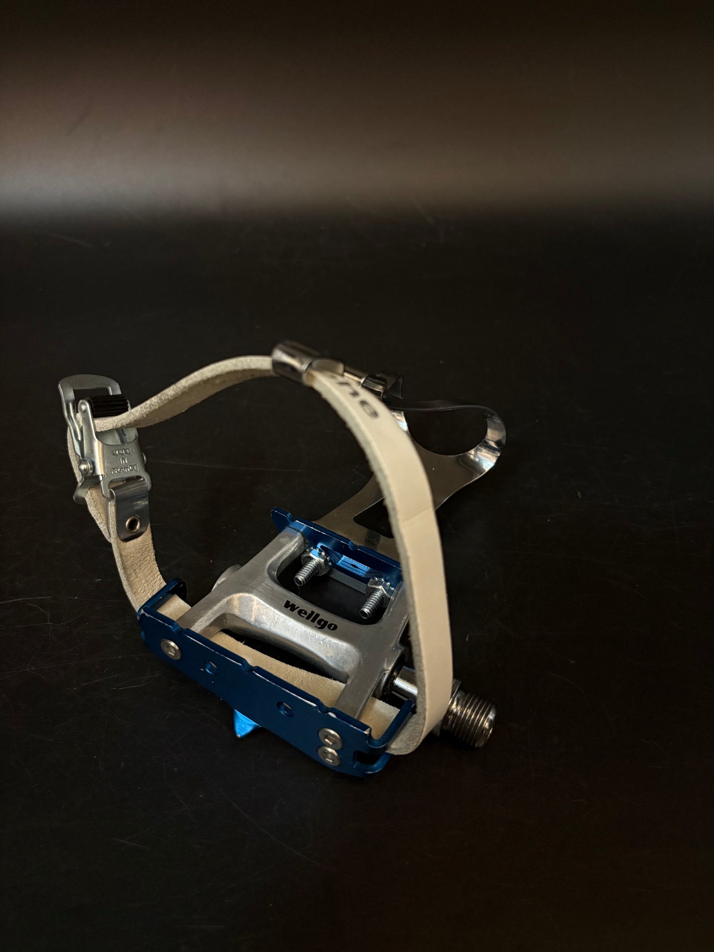 Wellgo Blue Pedals / Christophe Single Straps Pedal Setup
