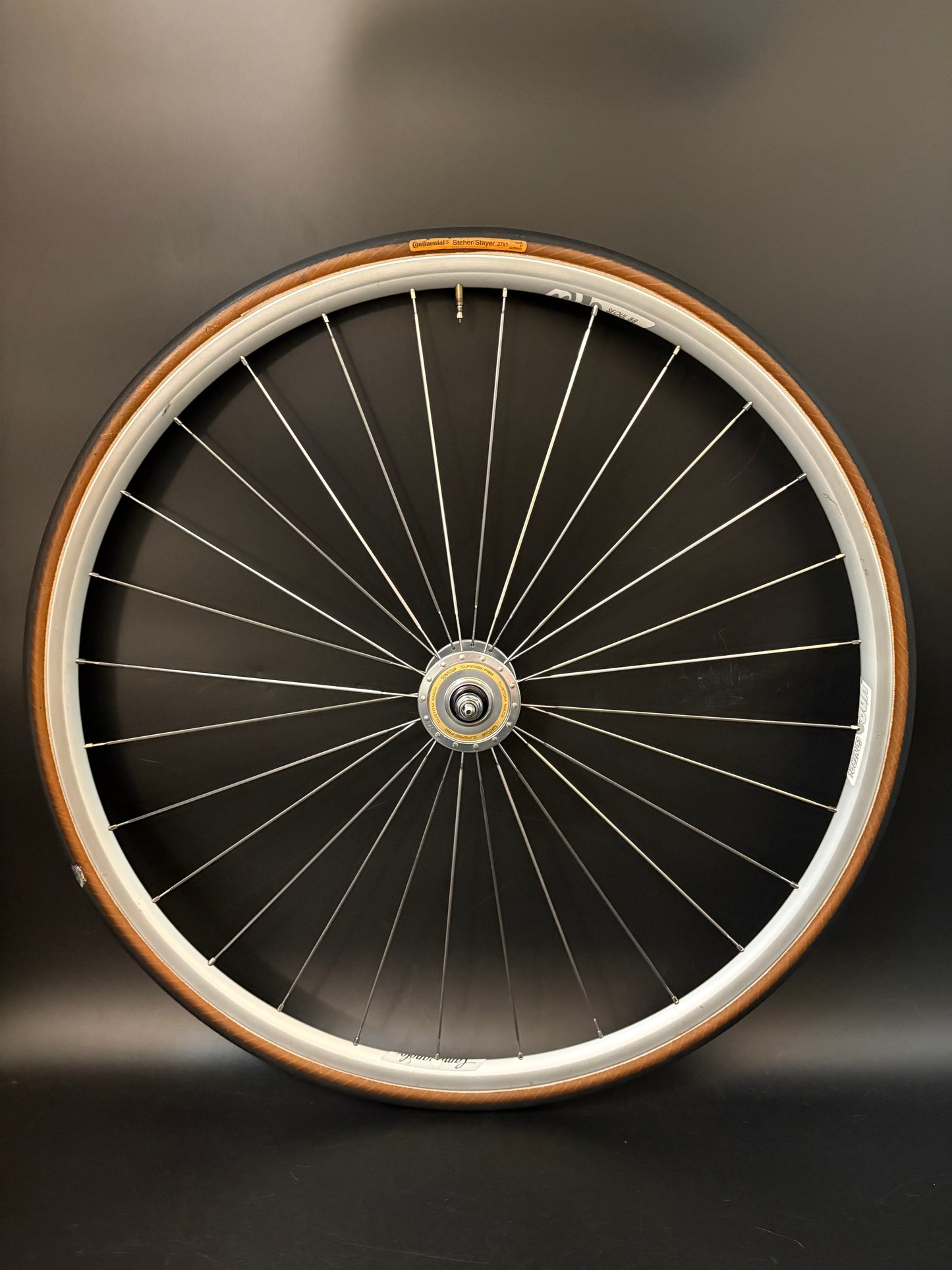 Campagnolo Seoul 88 Tubular / Suntour Superbe + Dura Ace Wheelset Silver 28h