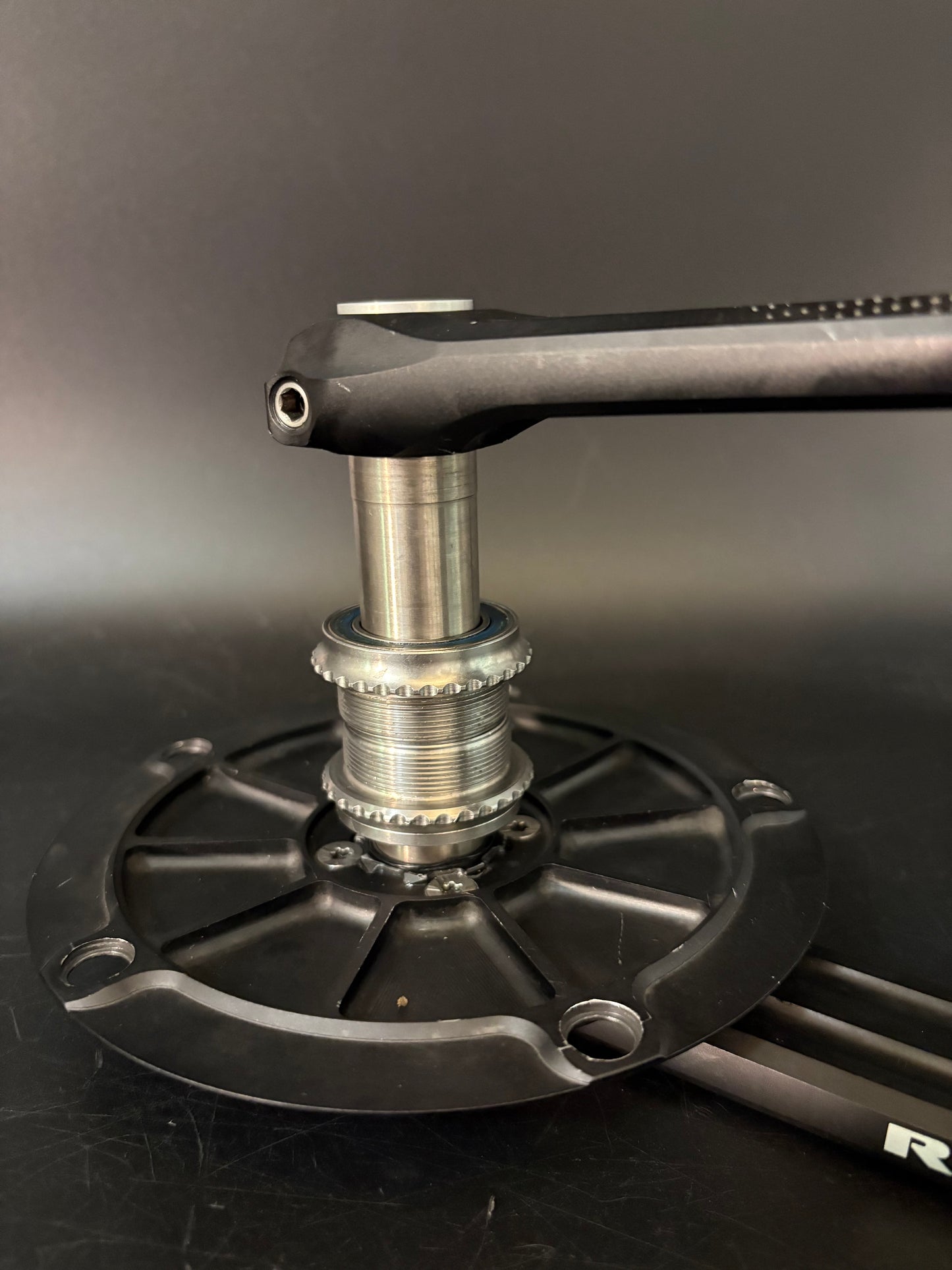 Rotor 3D Track Cranks Black 165mm