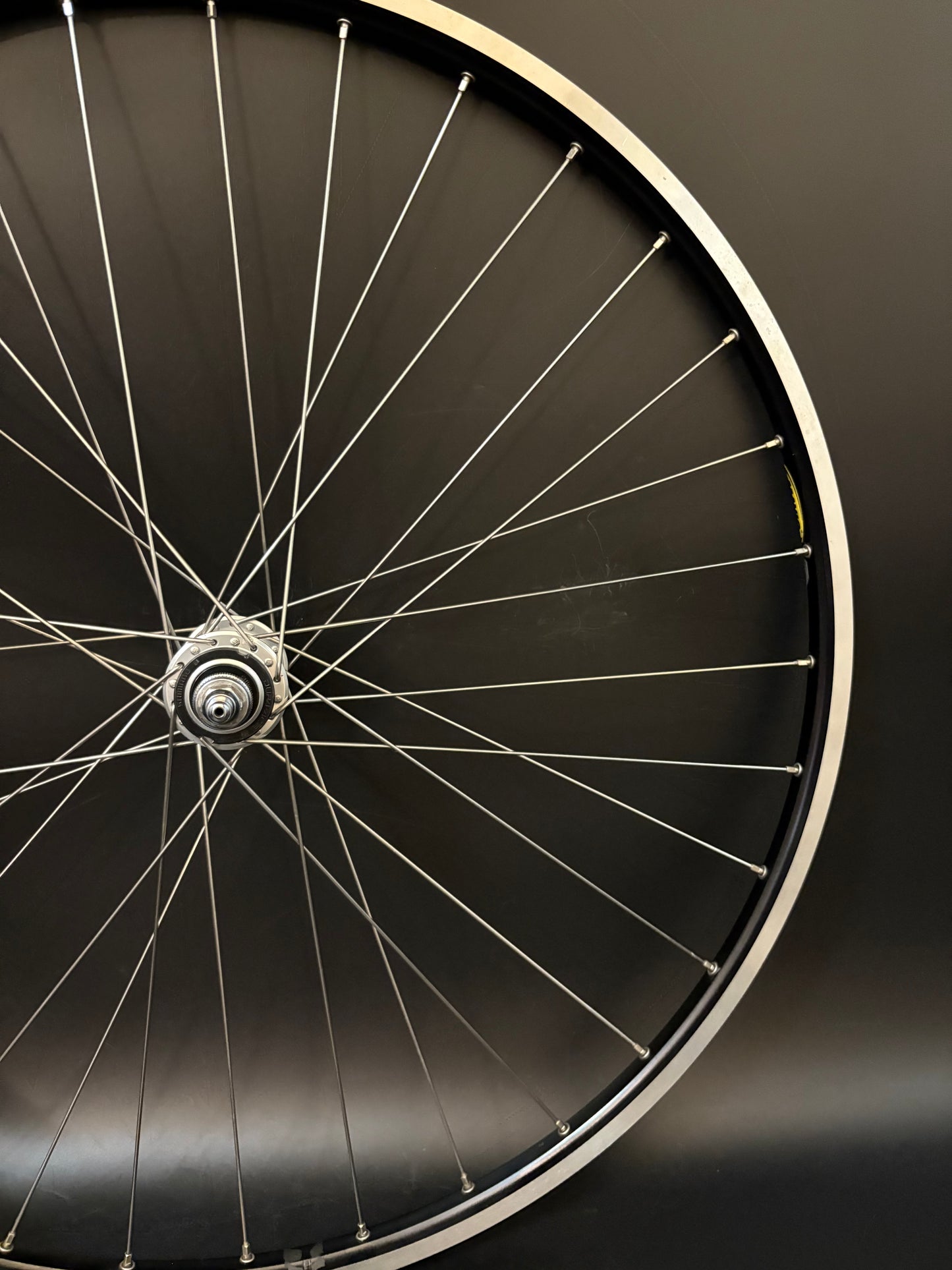 Mavic Open Pro Black Machined / Dura Ace 7710 Low Flange Wheelset 32h