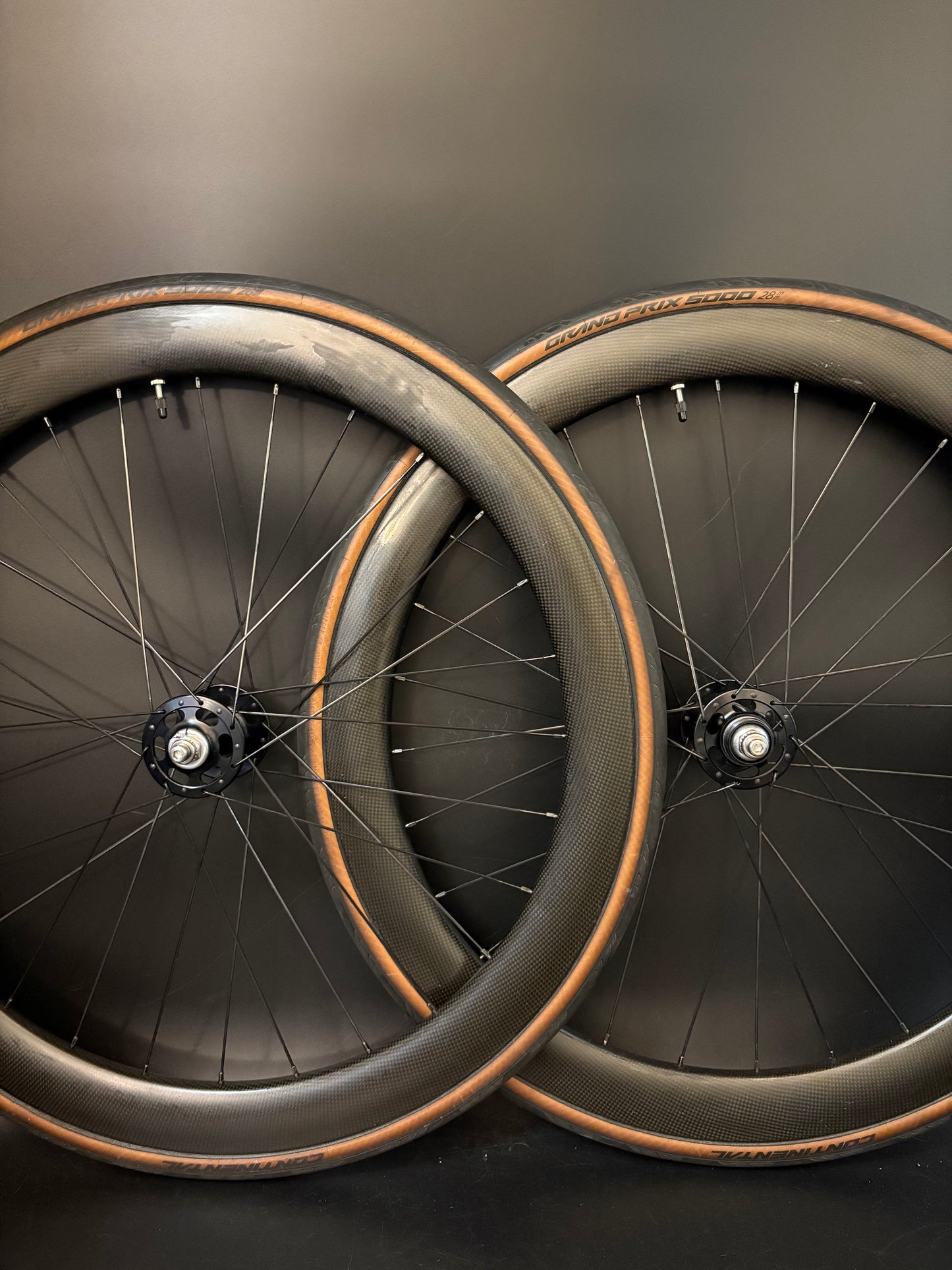 Unbranded Carbon 50mm / Paul Components HF Wheelset Black 28h