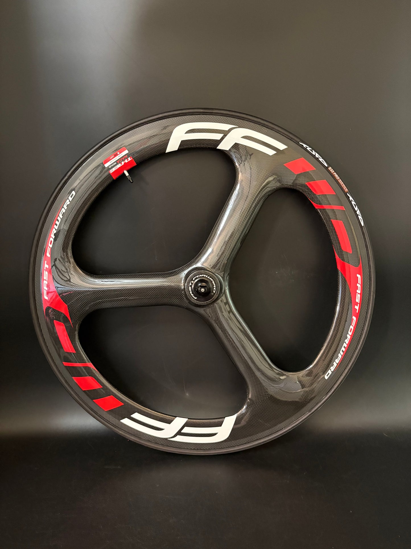 FFWD Tubular Tri Spoke Front Wheel Carbon