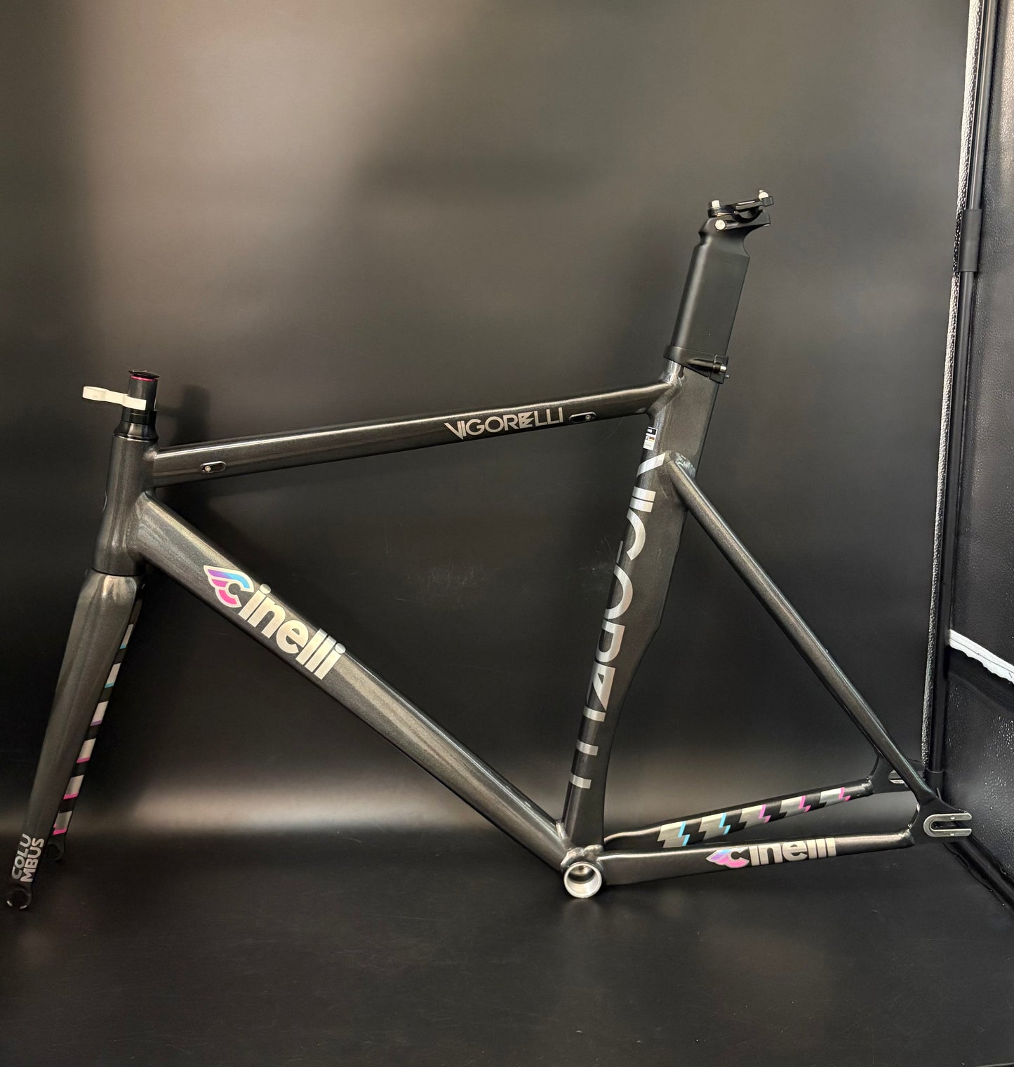 Cinelli Vigorelli 2024 Frameset Grey Rainbow Sparkle L