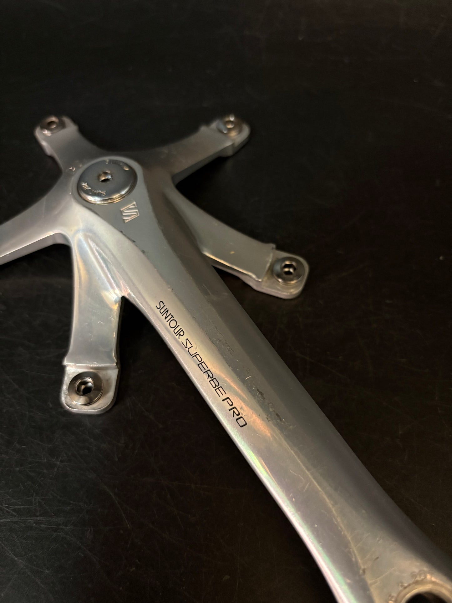 Suntour Superbe Crankset Silver 165mm