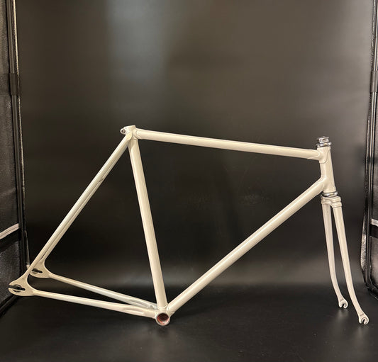 Unbranded Track Frameset White Sparkle 56cm ST 55cm TT